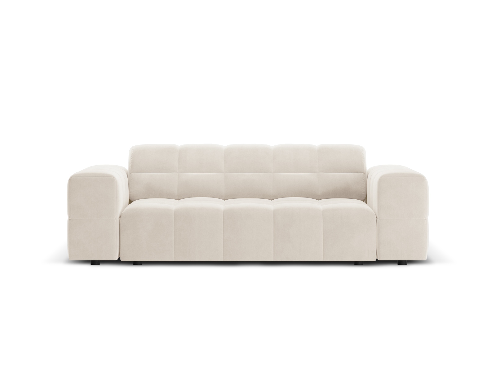 Cosmopolitan Design Sofa Chicago 2-Sitzer Samt Bluvel Helles Beige