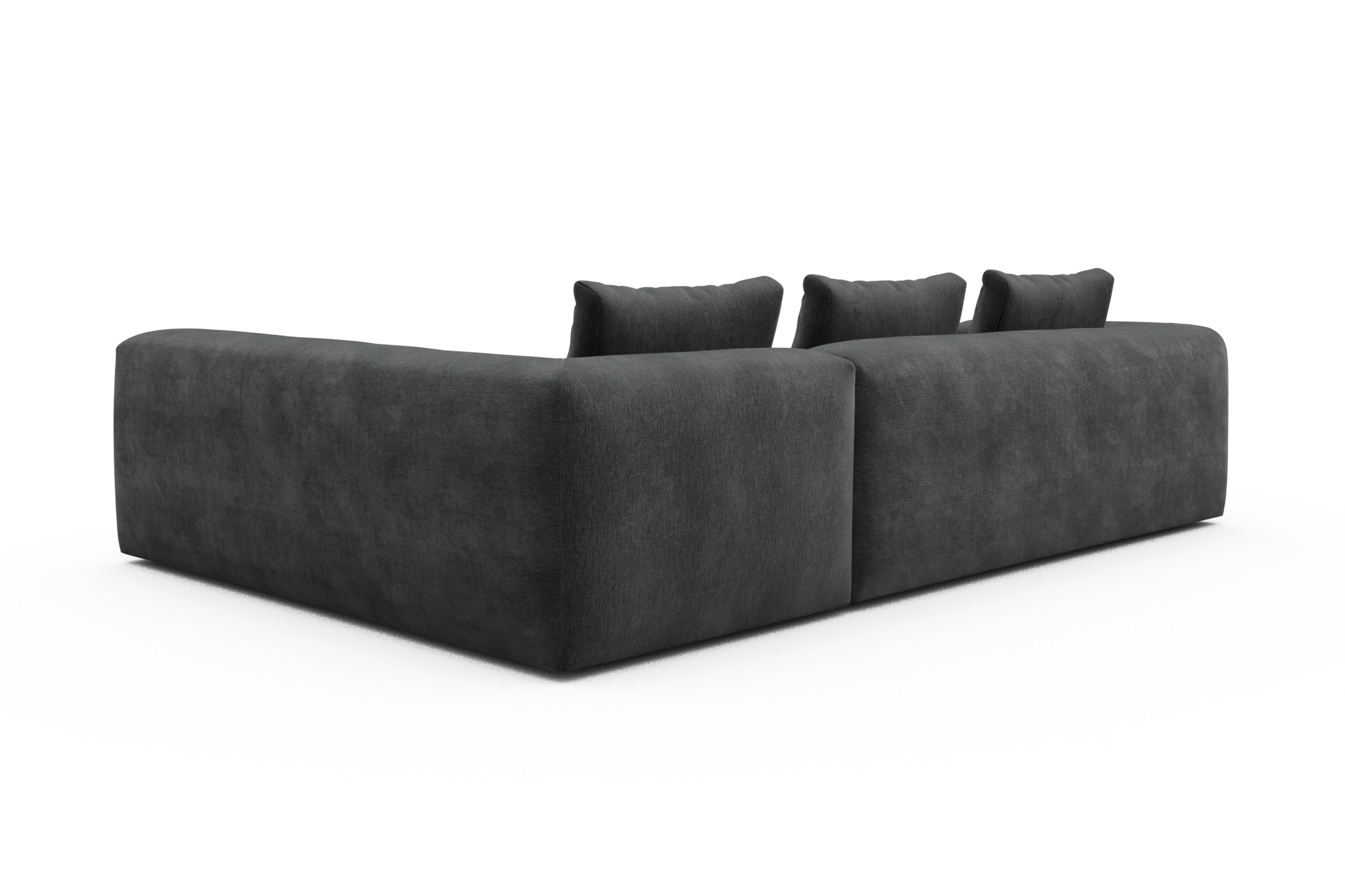 Ecksofa Fred 2x 2,5-Sitzer rechts offen Smooth-Deep-Warm-Grey