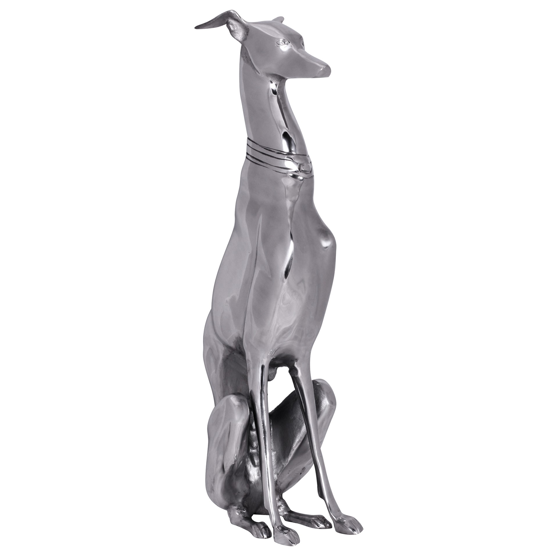 Skulptur Floro Aluminium Silber 18 × 25 × 70 cm