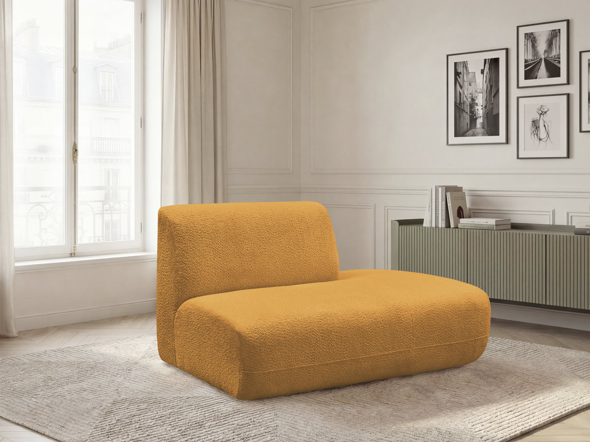 Bobochic Anda Sofamodul 2-Sitzer Chenille Gelb Ecke rechts
