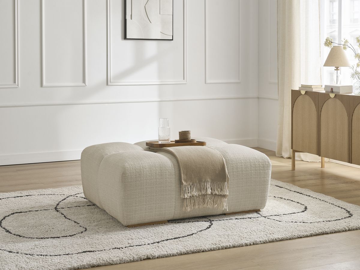 Bobochic Anakin Pouf Strukturstoff Beige