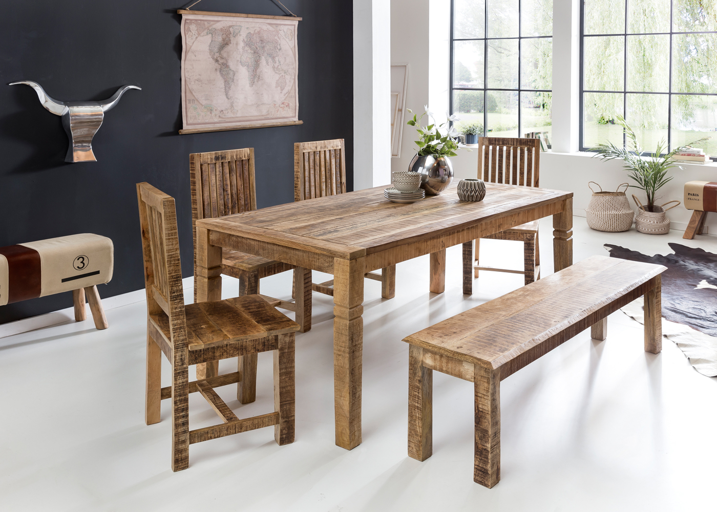 Esstisch Marstal Mango Massivholz Braun 120 × 70 × 76 cm
