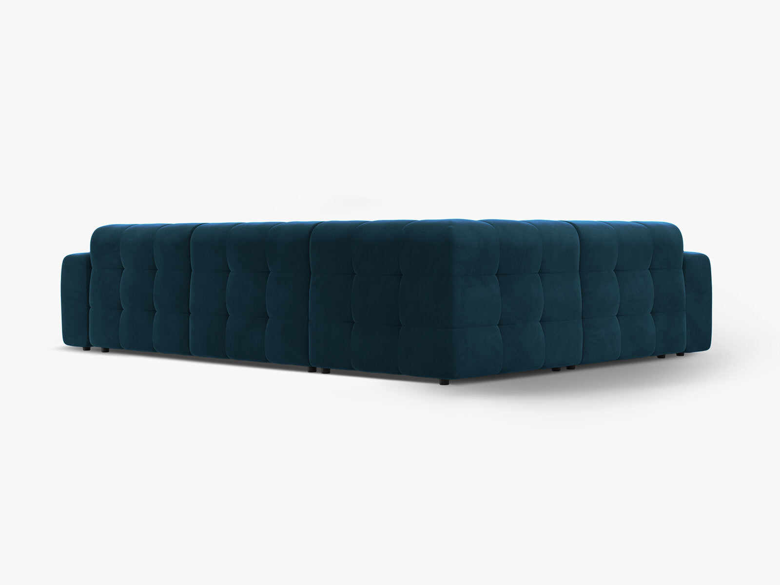 Micadoni Ecksofa Kendal 6-Sitzer Links Samt Magic Velvet Marineblau