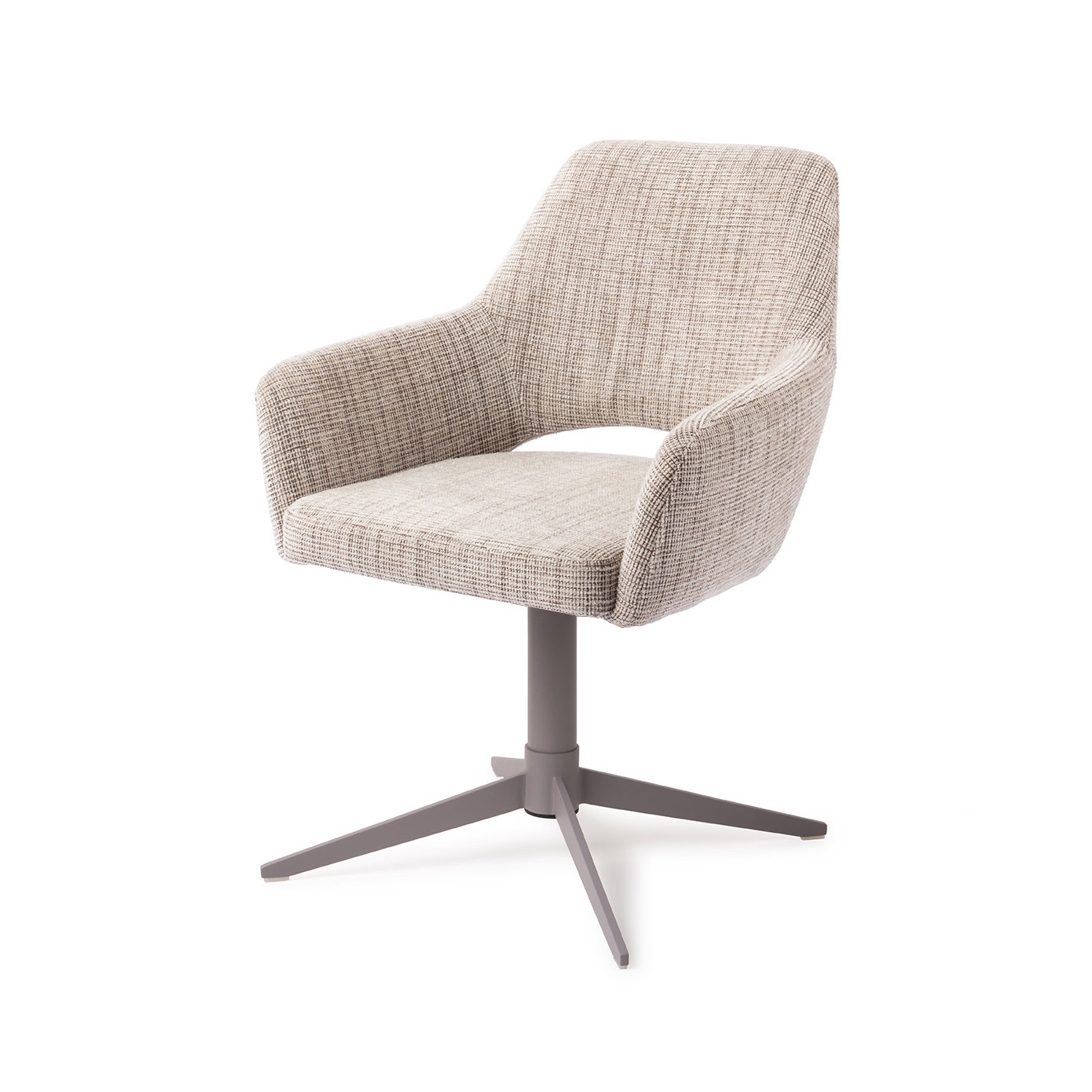 Jesper Home Esszimmerstuhl Yanai Caramel Grid Quad Grau