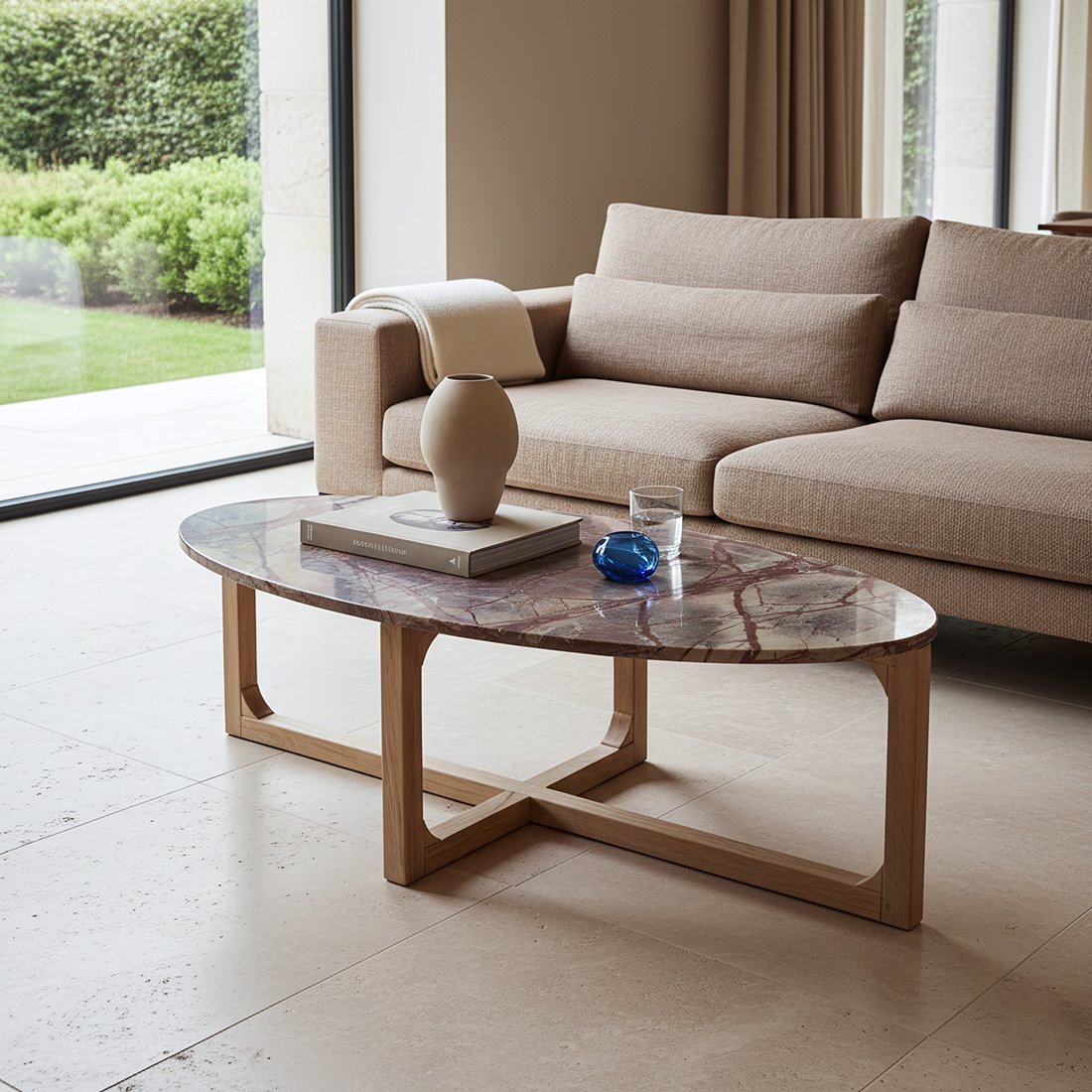 Raw Materials Marmor-Couchtisch Bizar 120x60x38cm