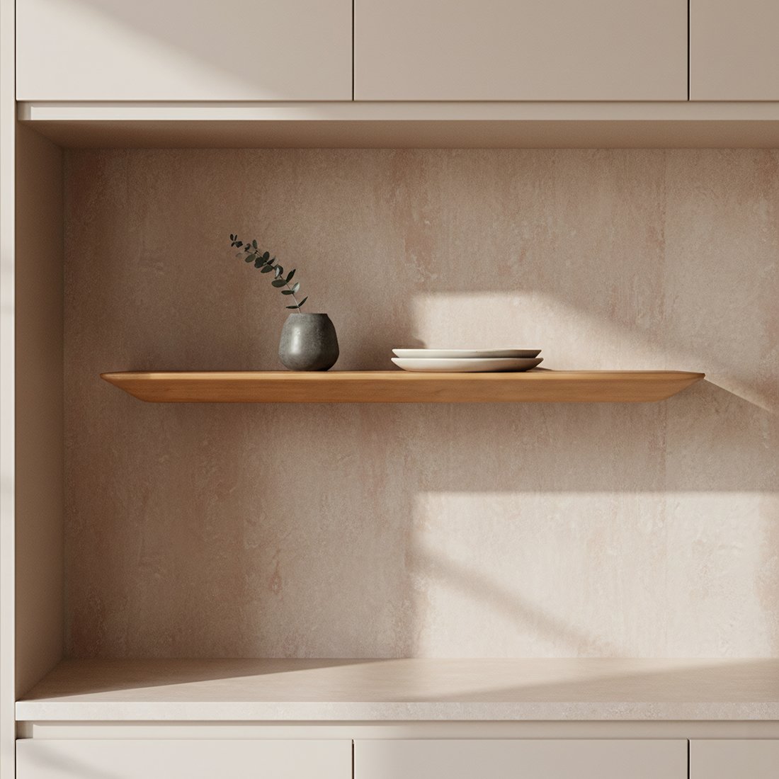 Raw Materials Craftsman Teakholz-Wandregal 60cm