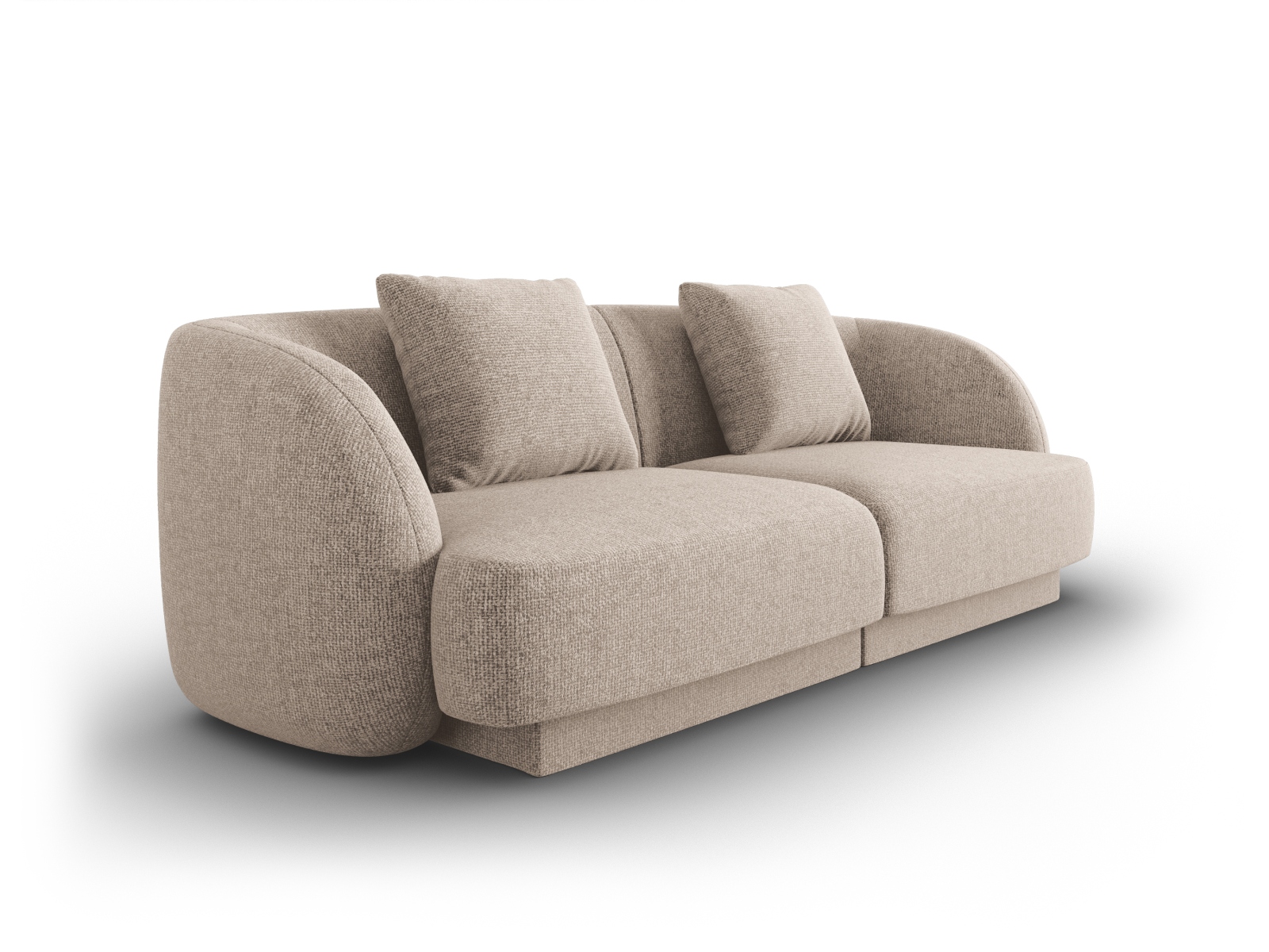 Cosmopolitan Design Sofa Tulum 2-Sitzer Chenille Eden Dunkelbeige