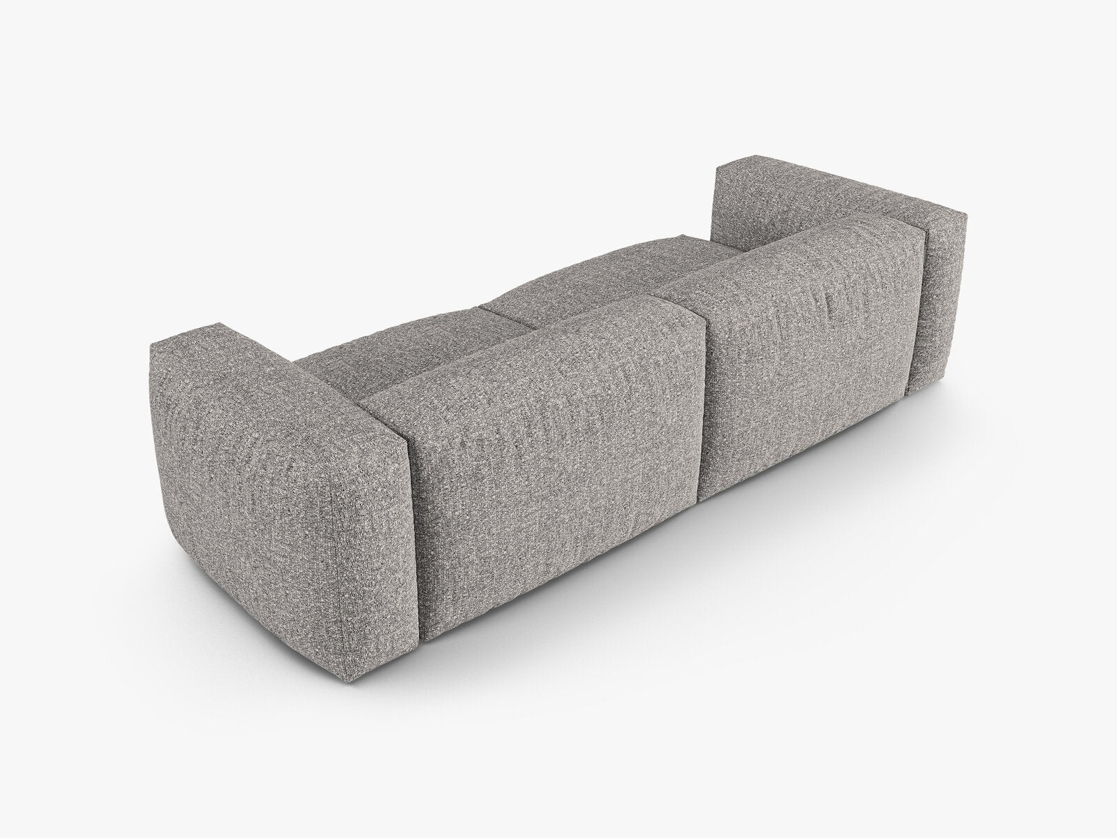 Micadoni Sofa Martina 3-Sitzer 90cm Sitztiefe Boucle Monet Graphit
