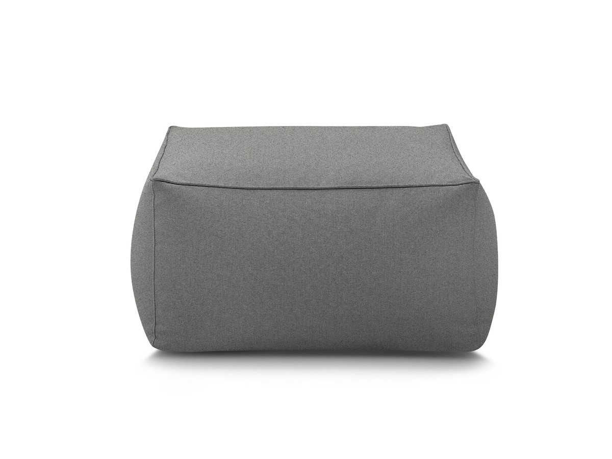 Bobochic Riviera Pouf 80 × 80 cm Stoff Dunkelgrau