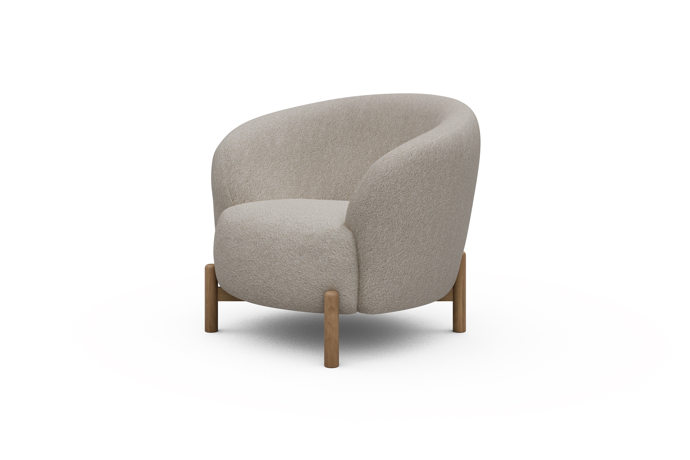 Sessel Ronda Holzbeine Eiche Natur Aivi-Lace-Beige
