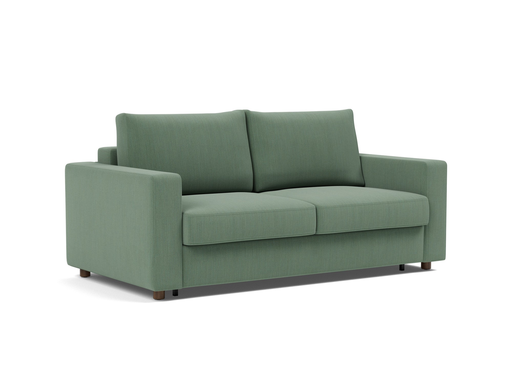 Schlafsofa Neah mit Standard-Armlehnen 160 Flachgewebe Elegance 518-Green