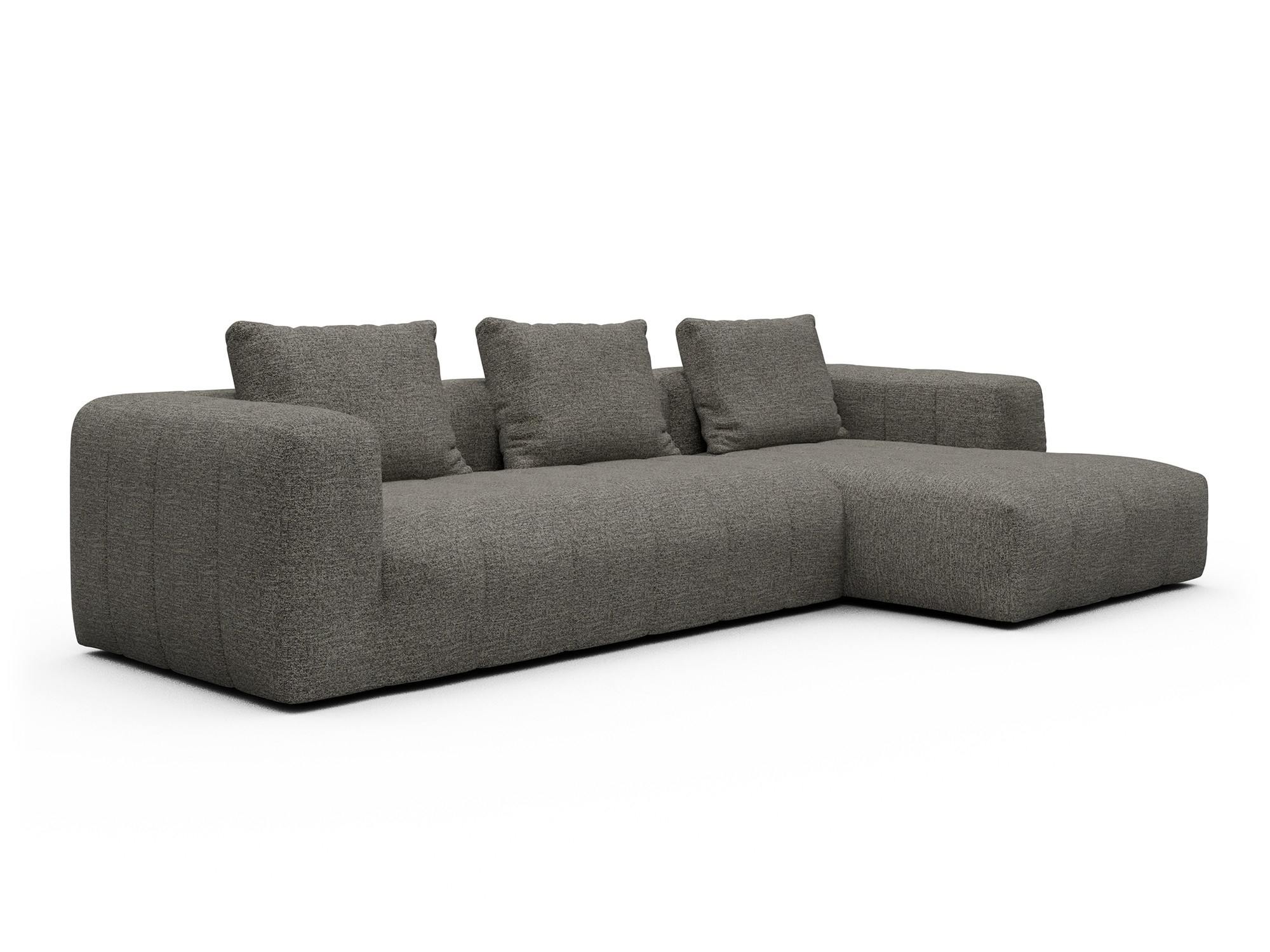 Hugo 2,5-Sitzer Armlehne links mit Chaiselongue Carreno-Sepie-Brown moebelfaktor