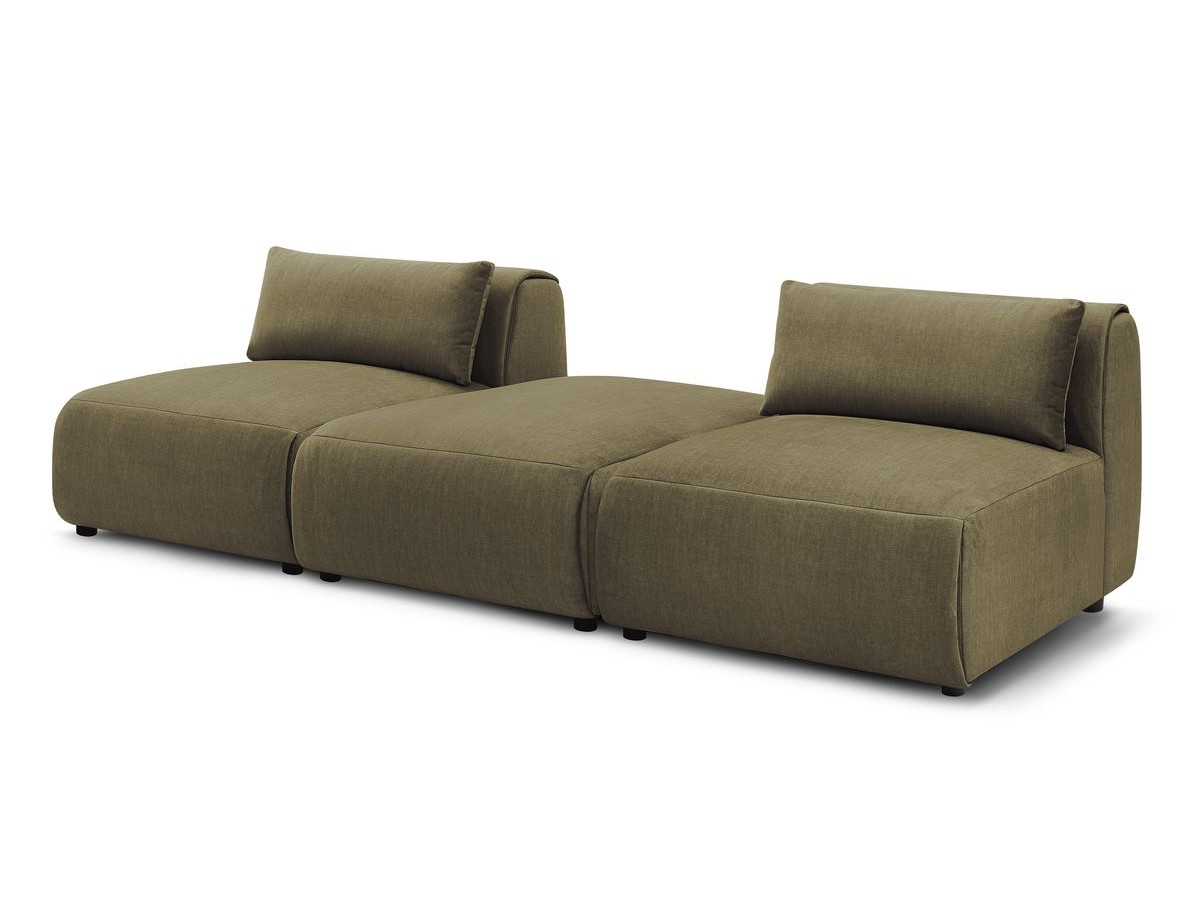 Bobochic Jeanne Sofa 3-Sitzer Samt Grün