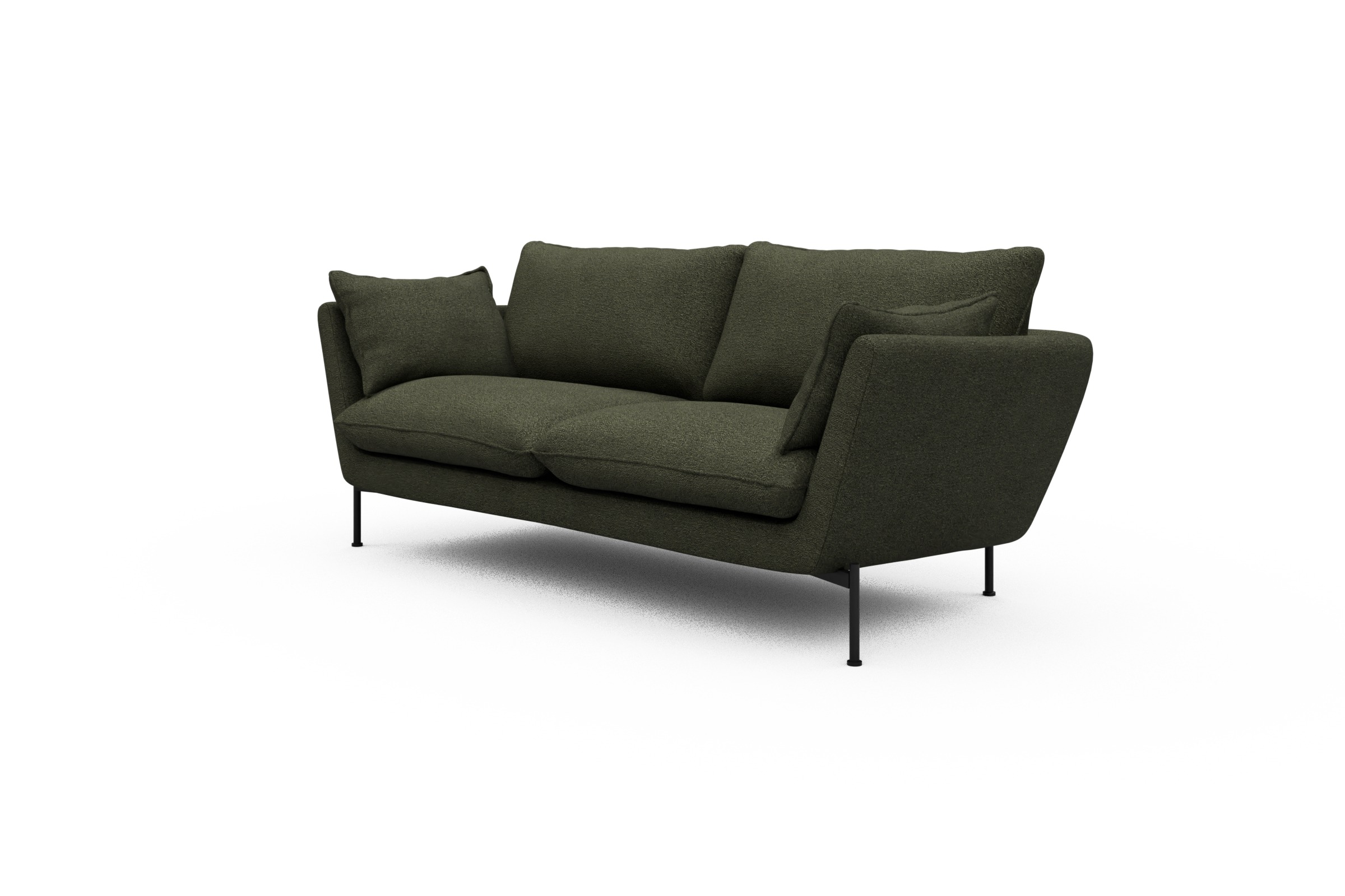 Sofa Anton 2-Sitzer Boucle-Forest-Green