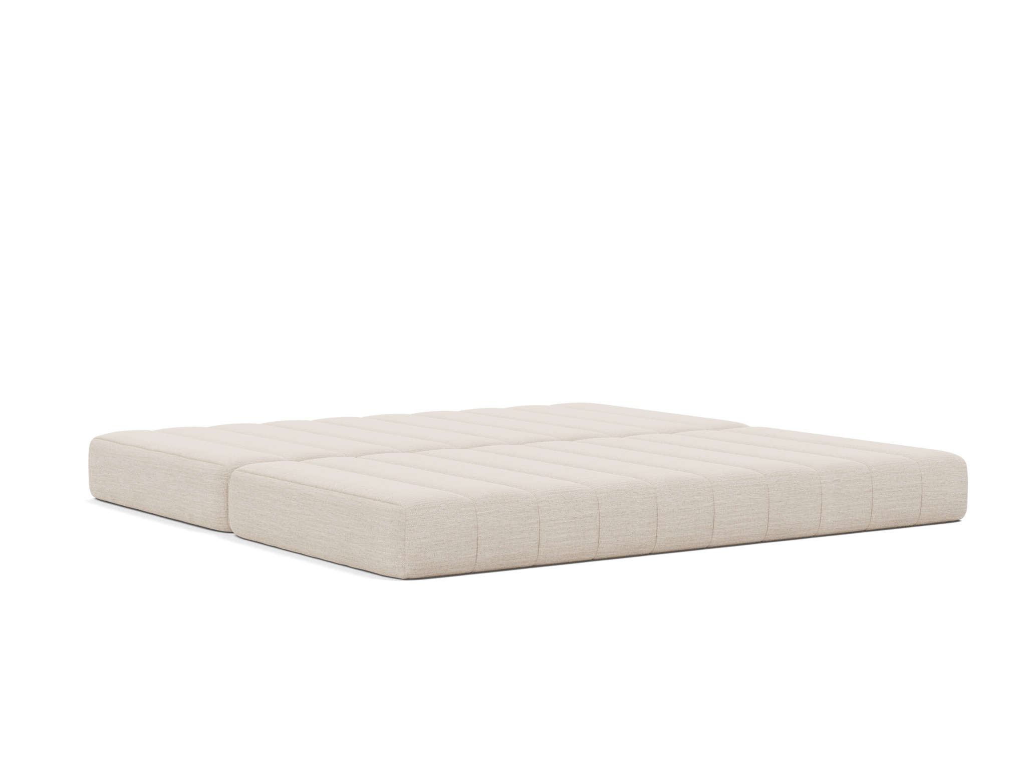Schlafsofa CozyPad mit Armlehnen Webstoff Blida 612-Sand-Grey