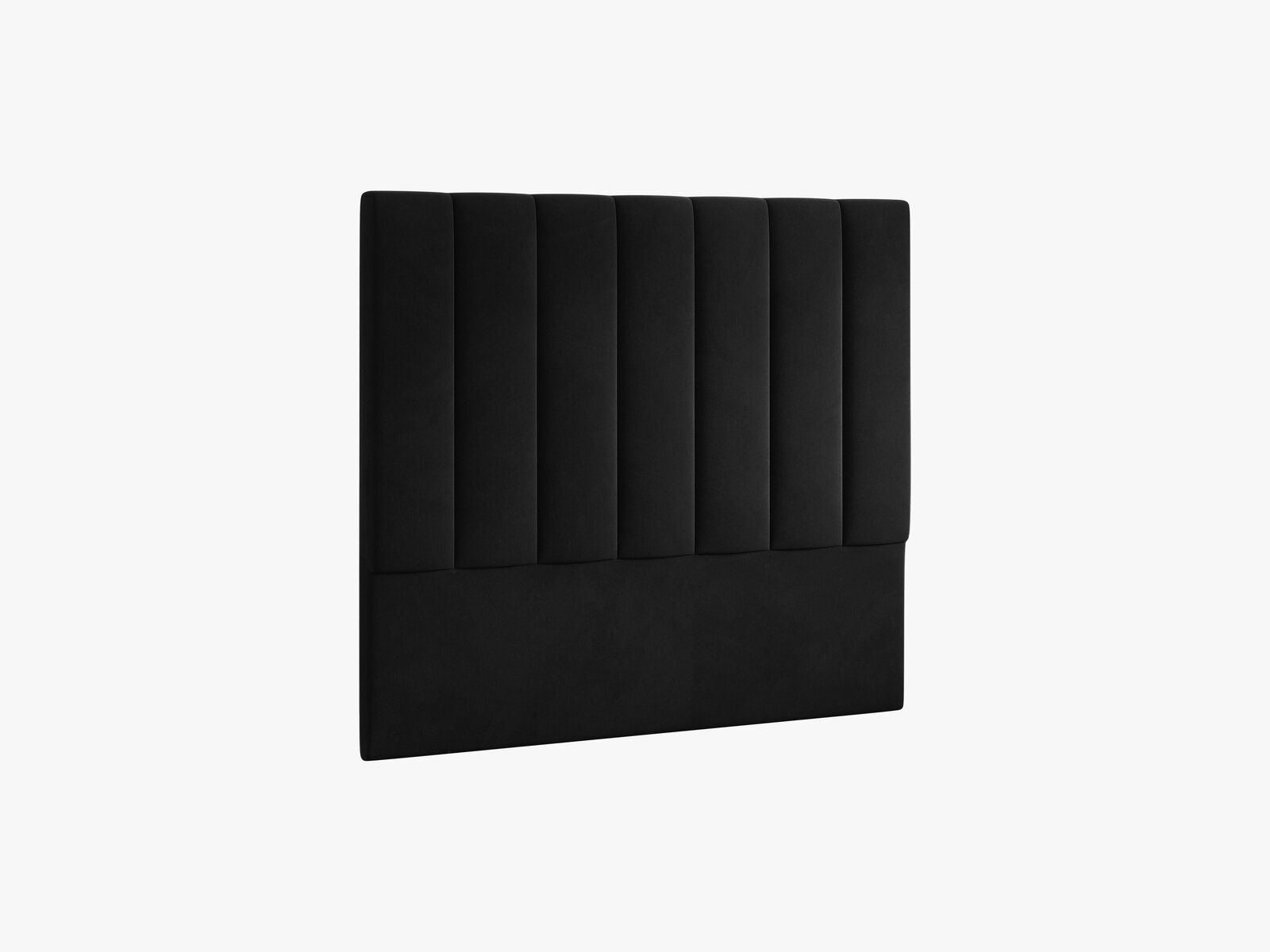 Micadoni Marl Samtiger Kopfteil 140 cm (H 120 cm) Samt Magic Velvet Schwarz 140x120