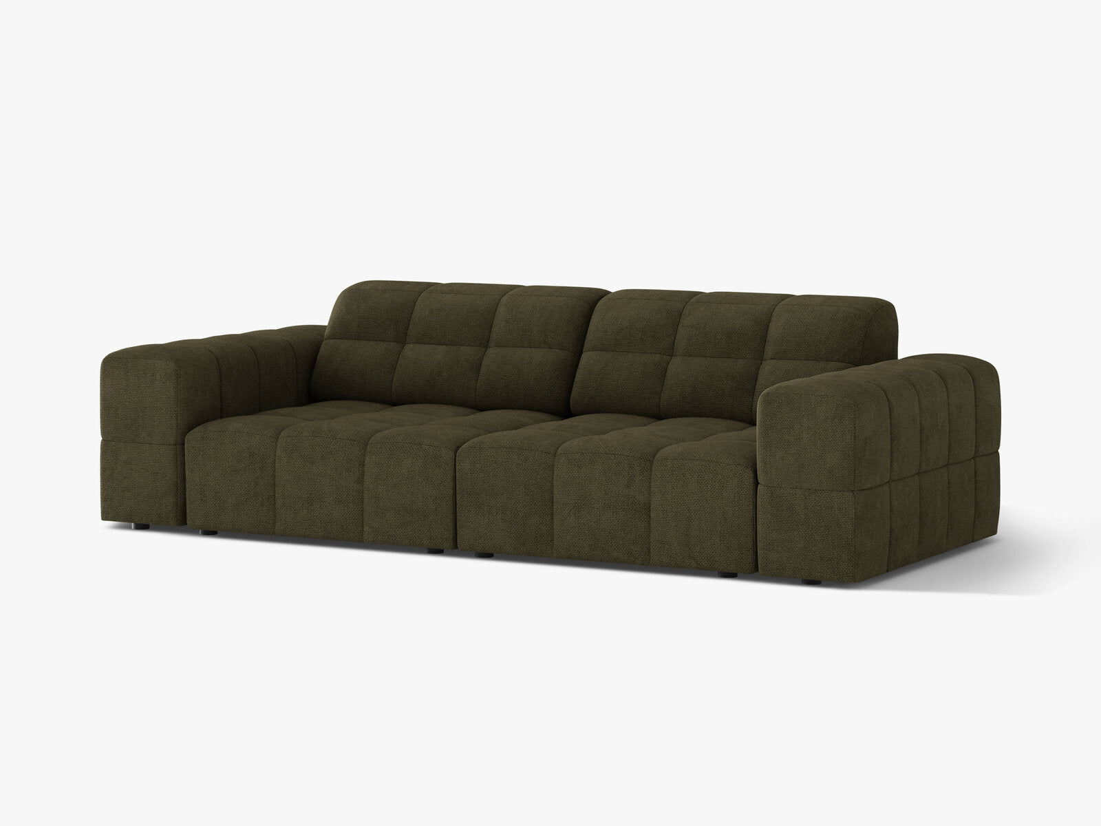 Micadoni Sofa Jennifer 3-Sitzer Chenille Eden Grün