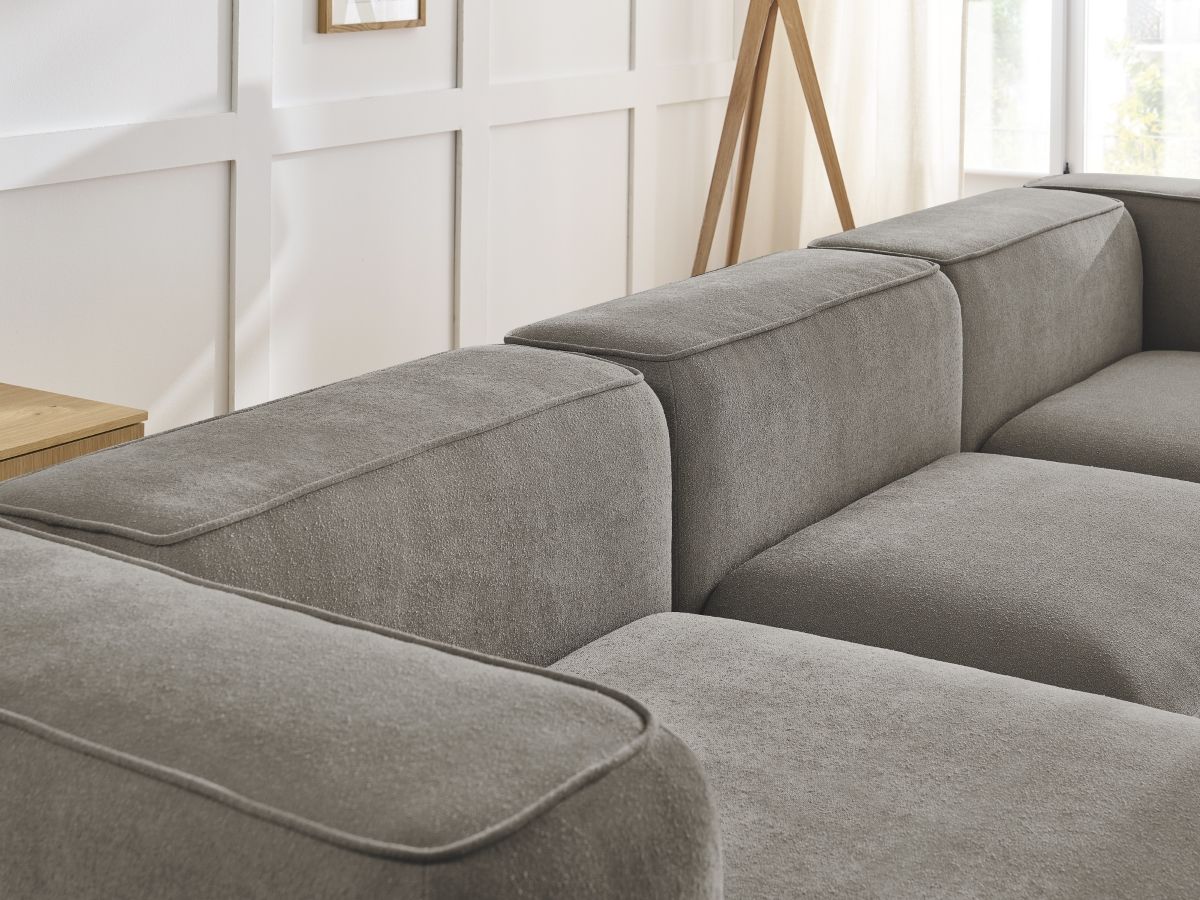 Bobochic Zephyr Wohnlandschaft Strukturstoff Taupe