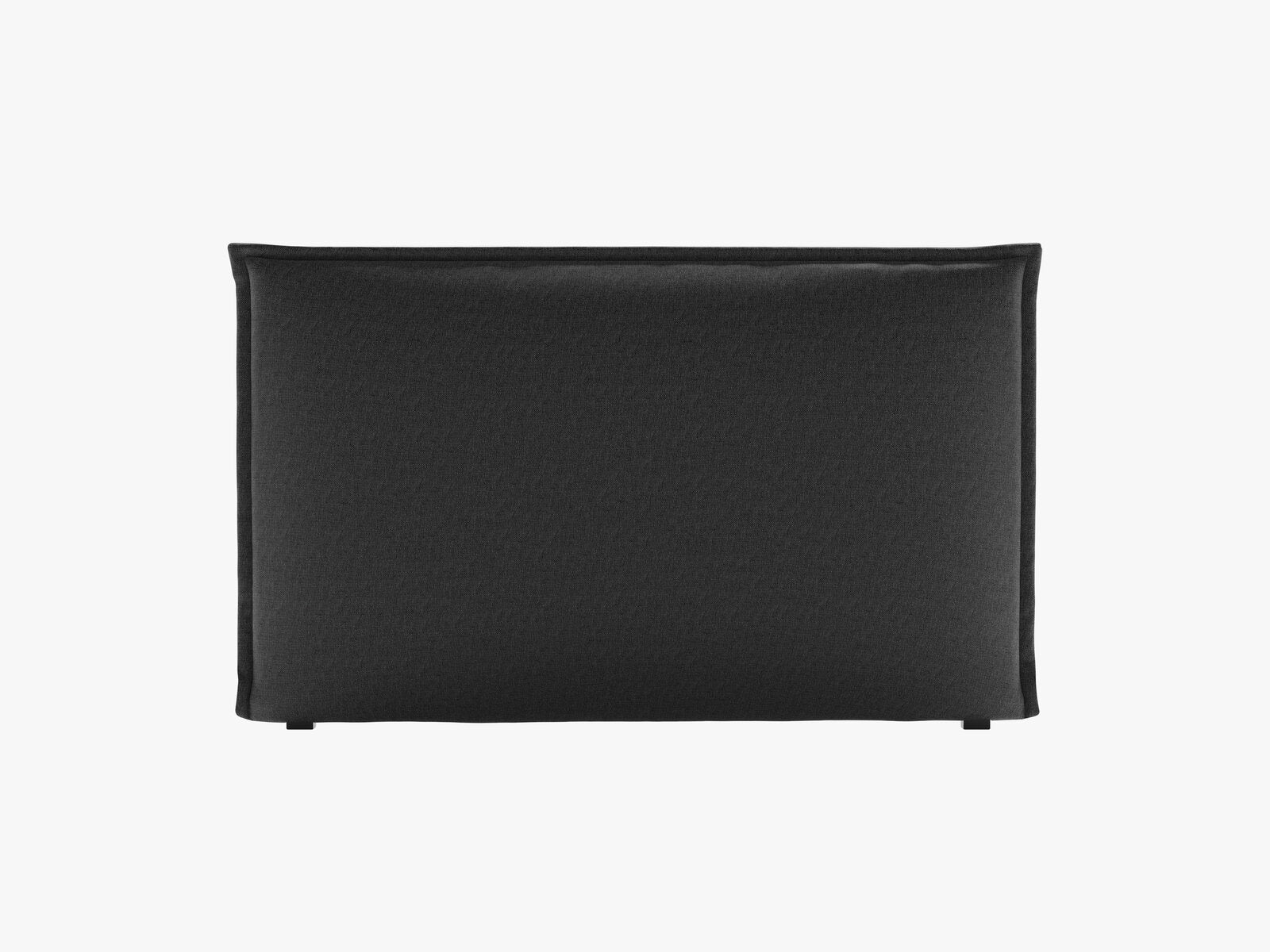 Micadoni Monica Samtiger Kopfteil 140 cm (H 95 cm) Strukturierter Stoff Babel Schwarz 140x95