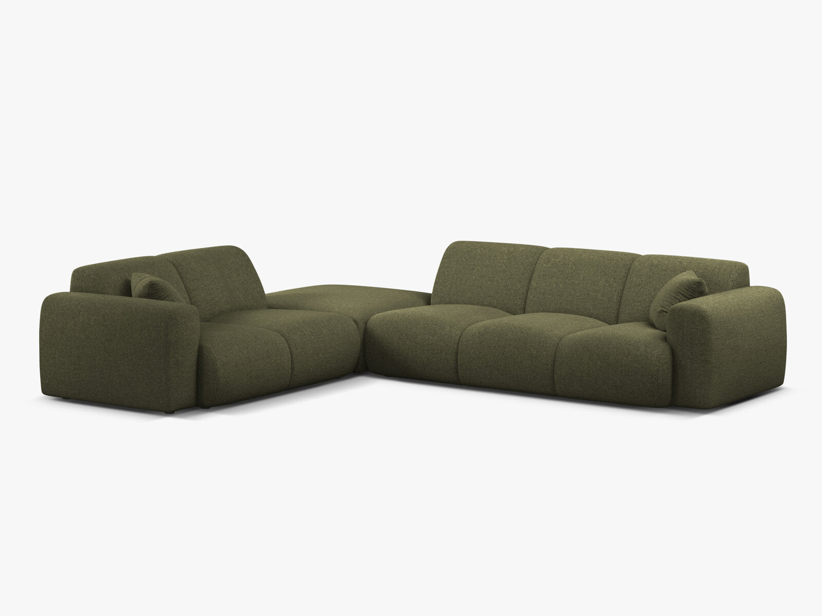 Micadoni Ecksofa Molino 6-Sitzer Links Chenille Eden Grün