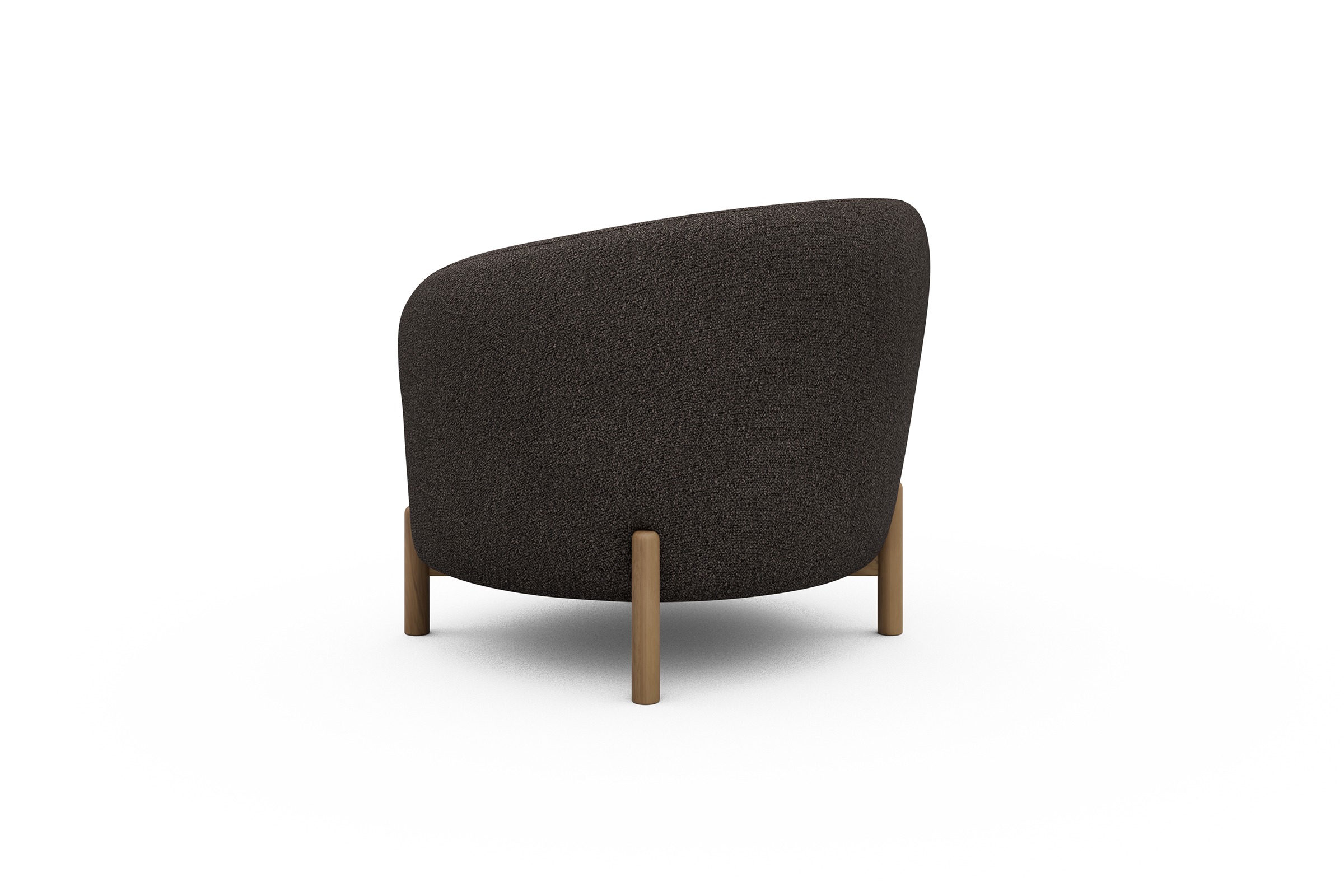 Sessel Ronda Holzbeine Eiche Natur Boucle-Taupe