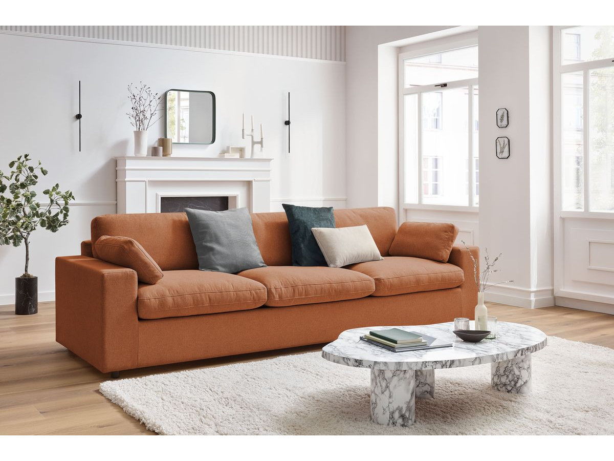 Bobochic Belair Sofa 4-Sitzer Stoff Orange