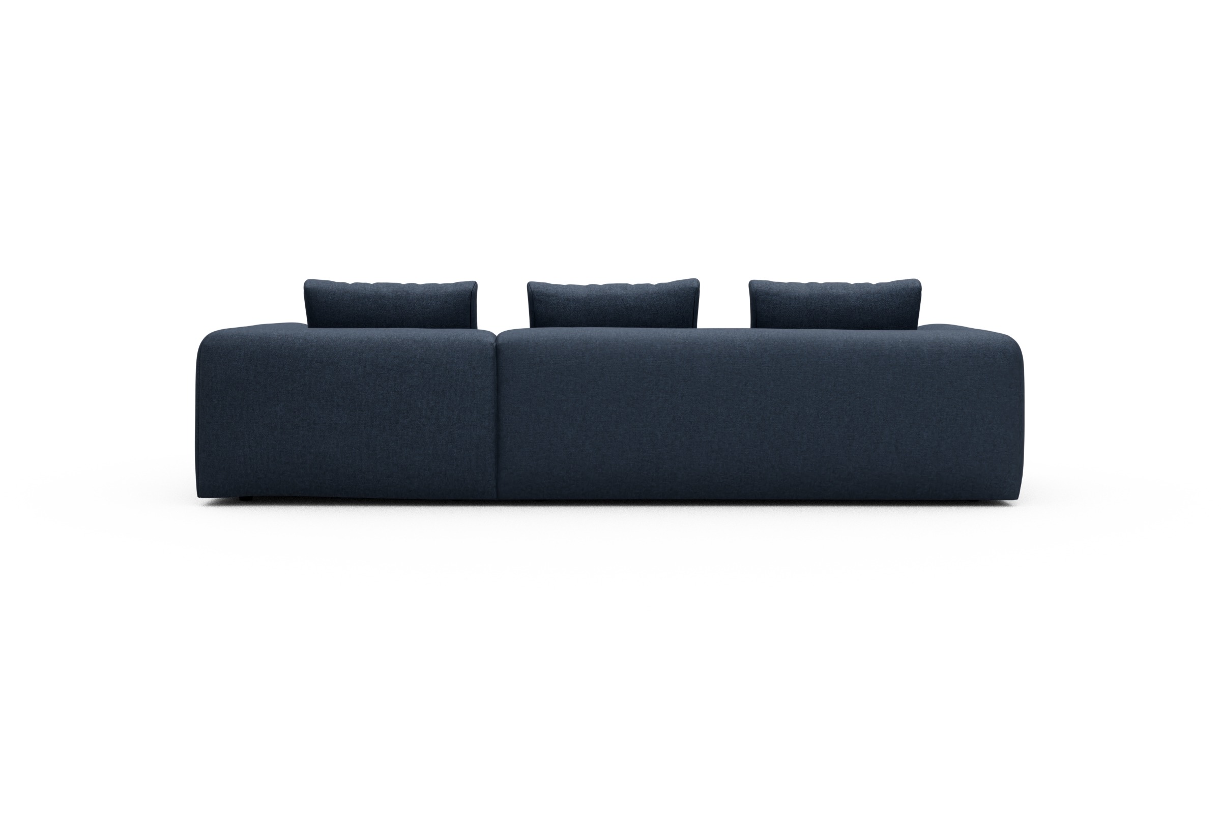 Ecksofa Fred Chaiselongue rechts mit 2,5-Sitzer Sama-Deep-Blue