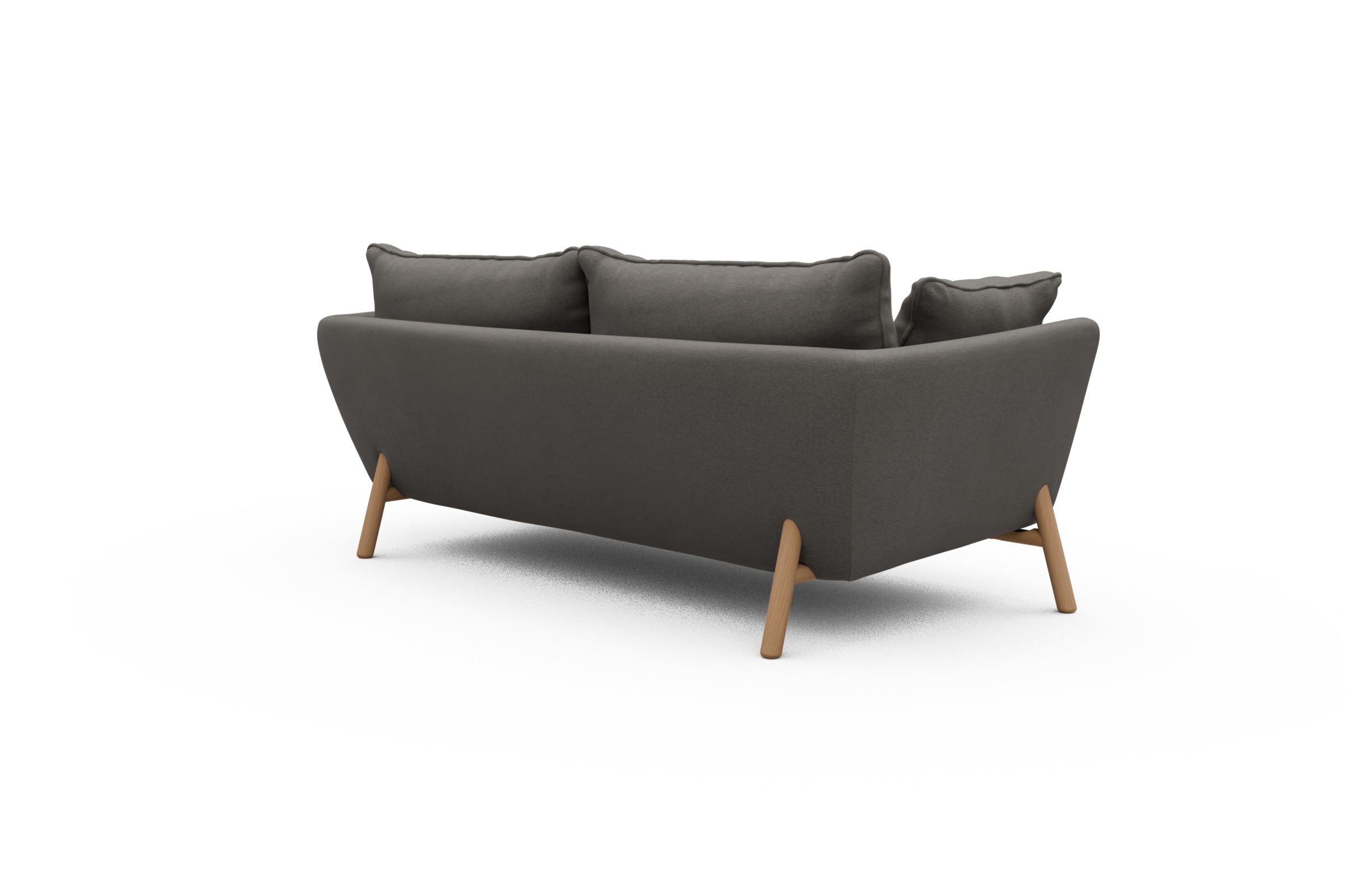 Sofa Emil PREMIUM 2-Sitzer Beinfarbe Eiche Natur Satya-Taupe