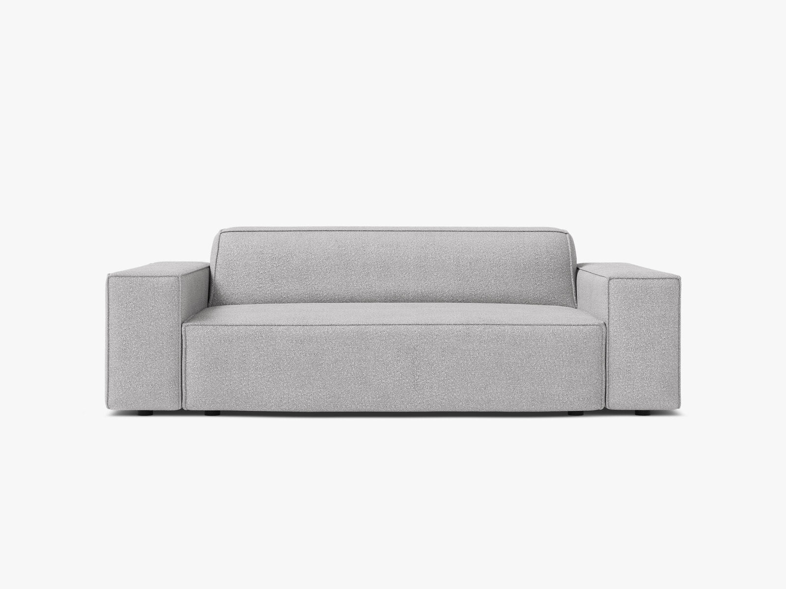 Micadoni Jodie Sofa 2-Sitzer Boucle Baloo Hellgrau