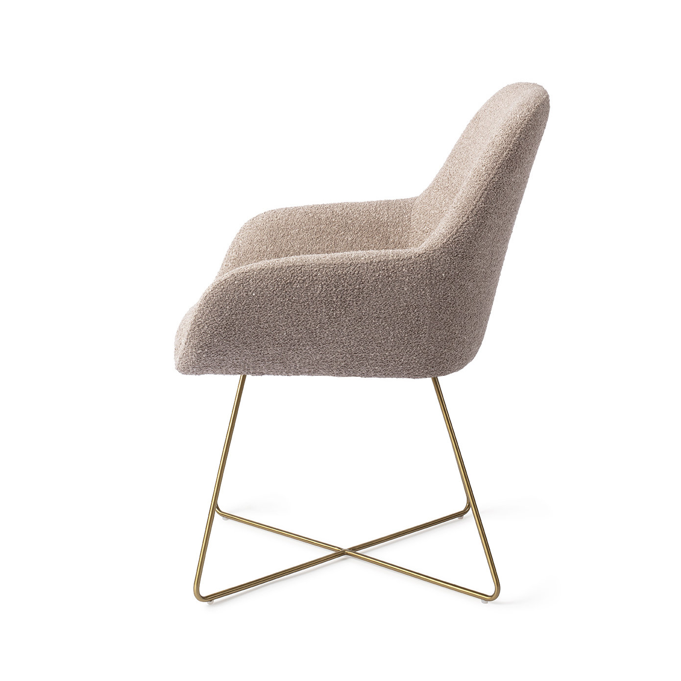 Jesper Home Esszimmerstuhl Kushi Stone Haze Cross Gold