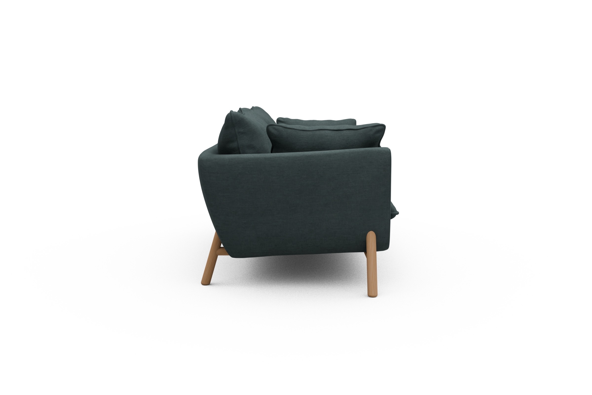 Sofa Emil PREMIUM 2-Sitzer Beinfarbe Eiche Natur Vivus-Blue