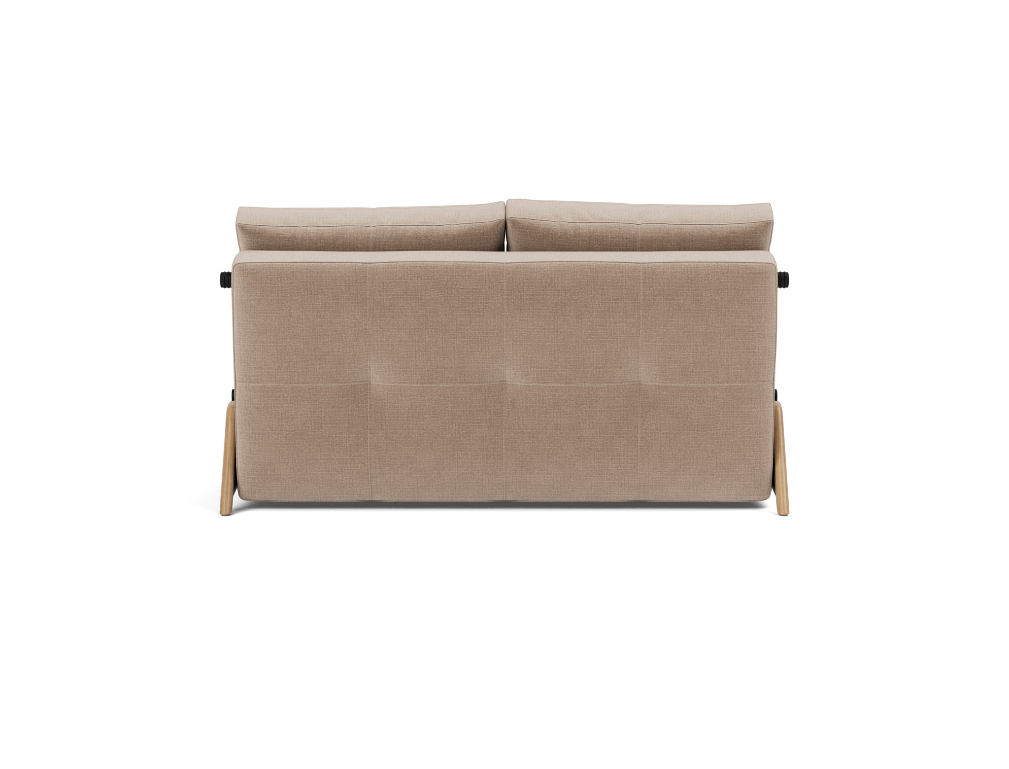 Schlafsofa Cubed 140 Chenille Esina 417-Mocha Beine Eiche