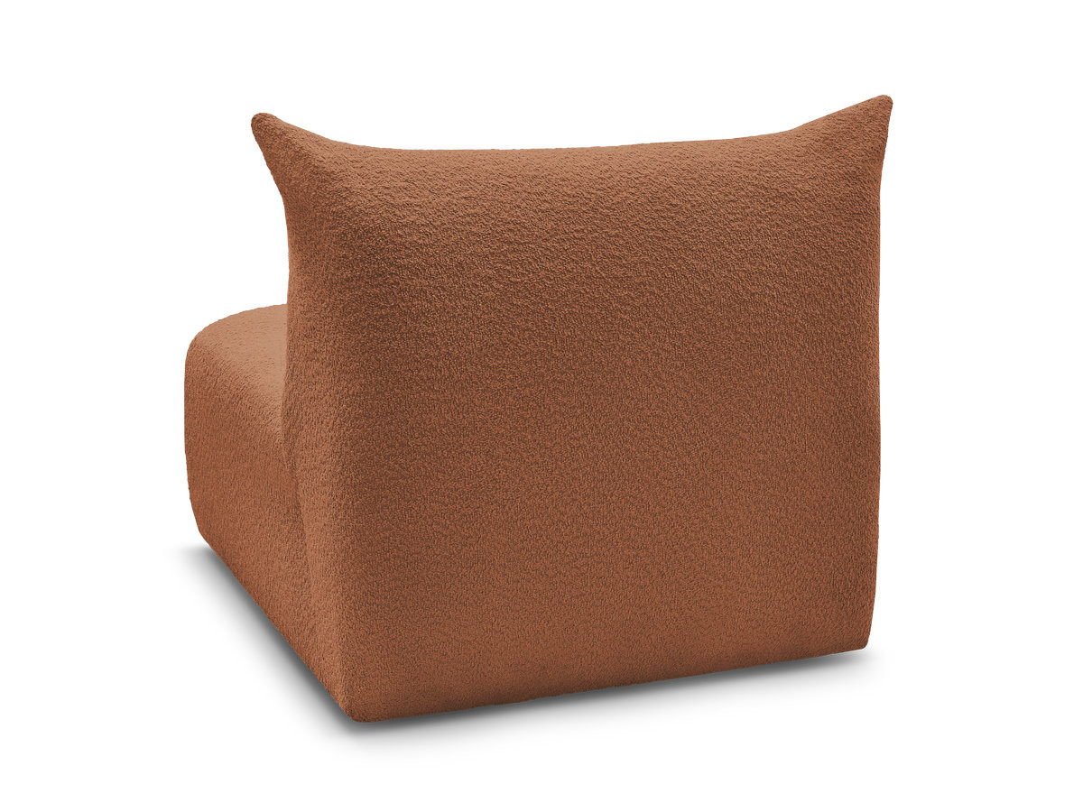 Bobochic Azra Sofamodul 1-Sitzer 90 × 112 cm Bouclé-Stoff Orange
