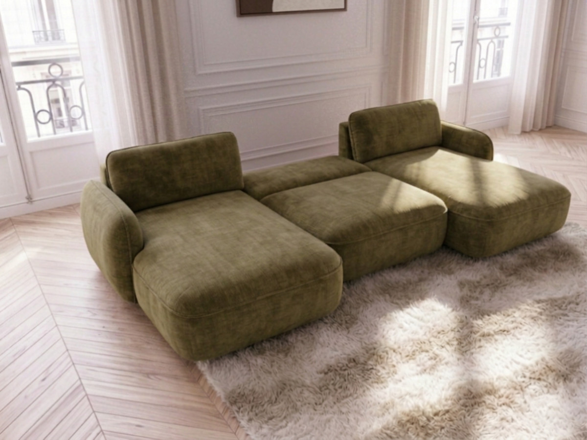 Bobochic Celeste Wohnlandschaft Chenille Grün
