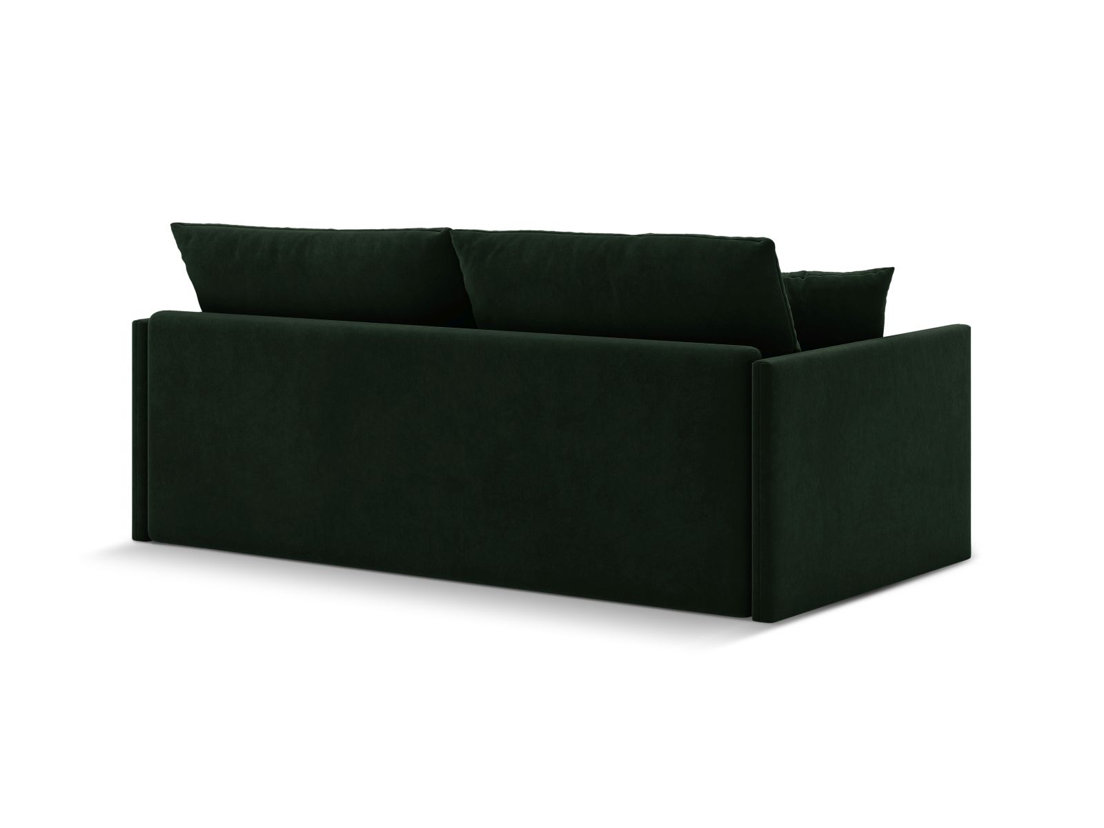Cosmopolitan Design Schlafsofa Shannon 3-Sitzer Samt Salvador Flaschengrün