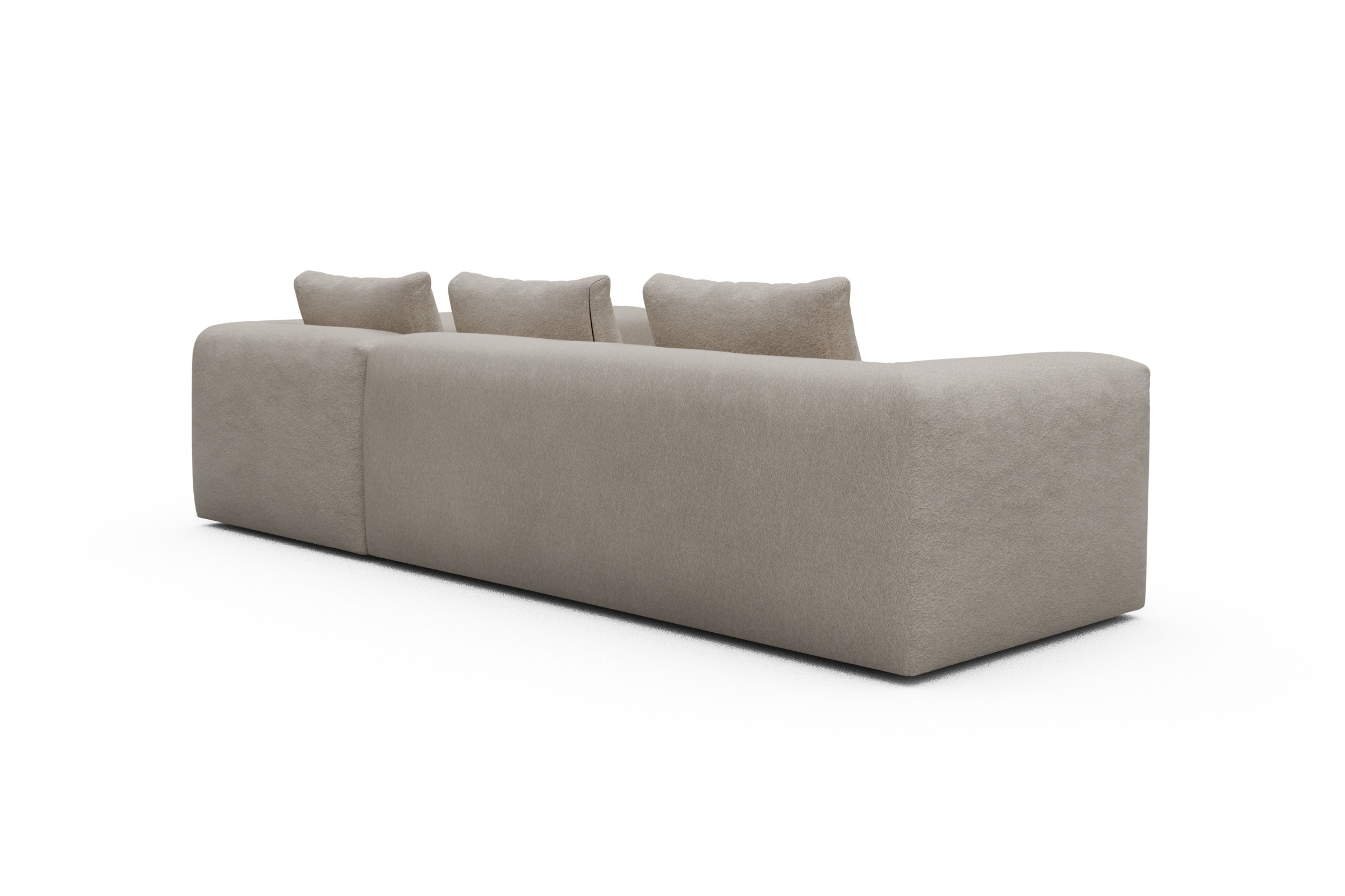 Ecksofa Fred 2x 2,5-Sitzer rechts offen Aivi-Lace-Beige