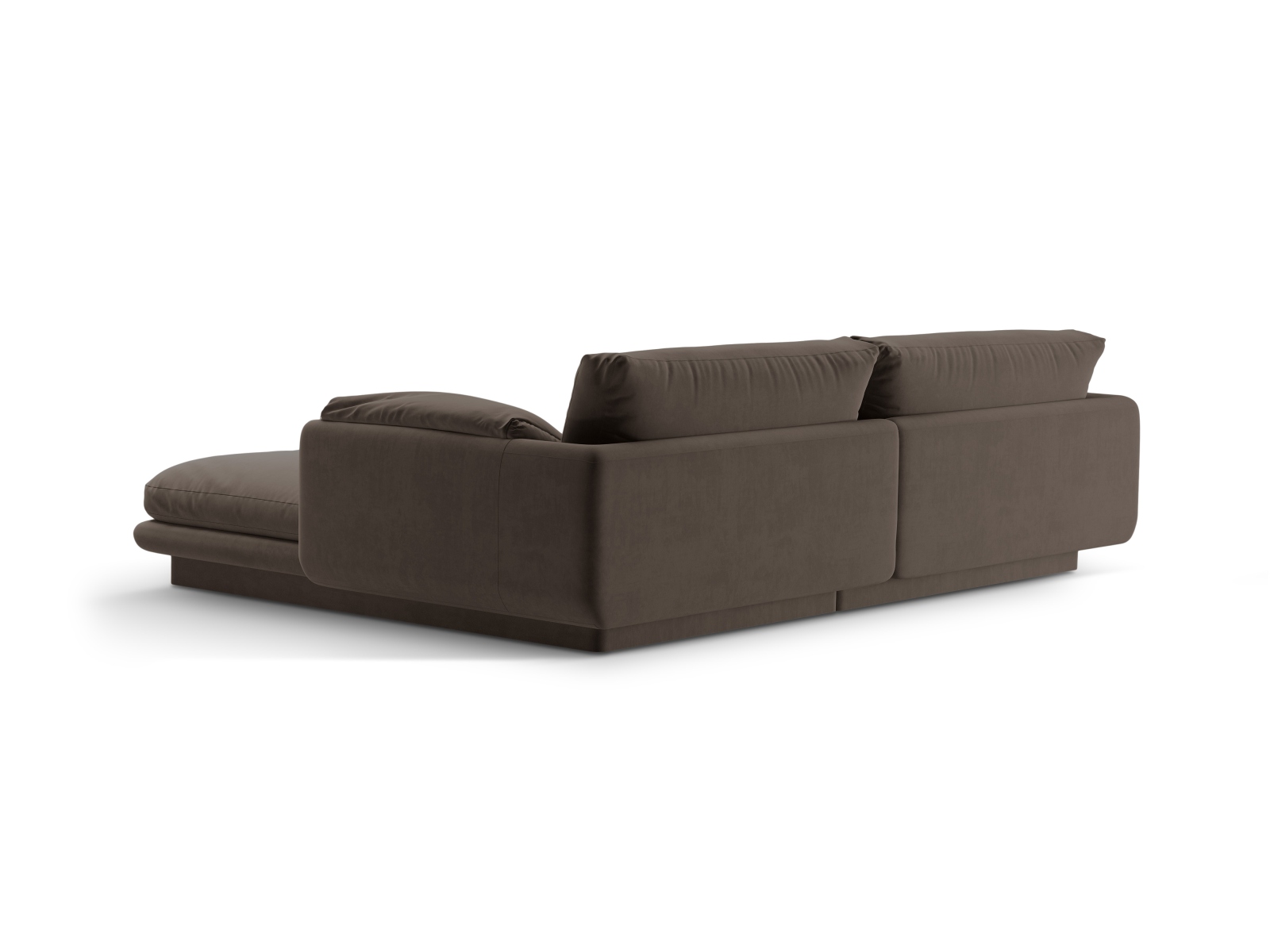 Micadoni Ecksofa Torino 3-Sitzer Links Samt Ebenholz