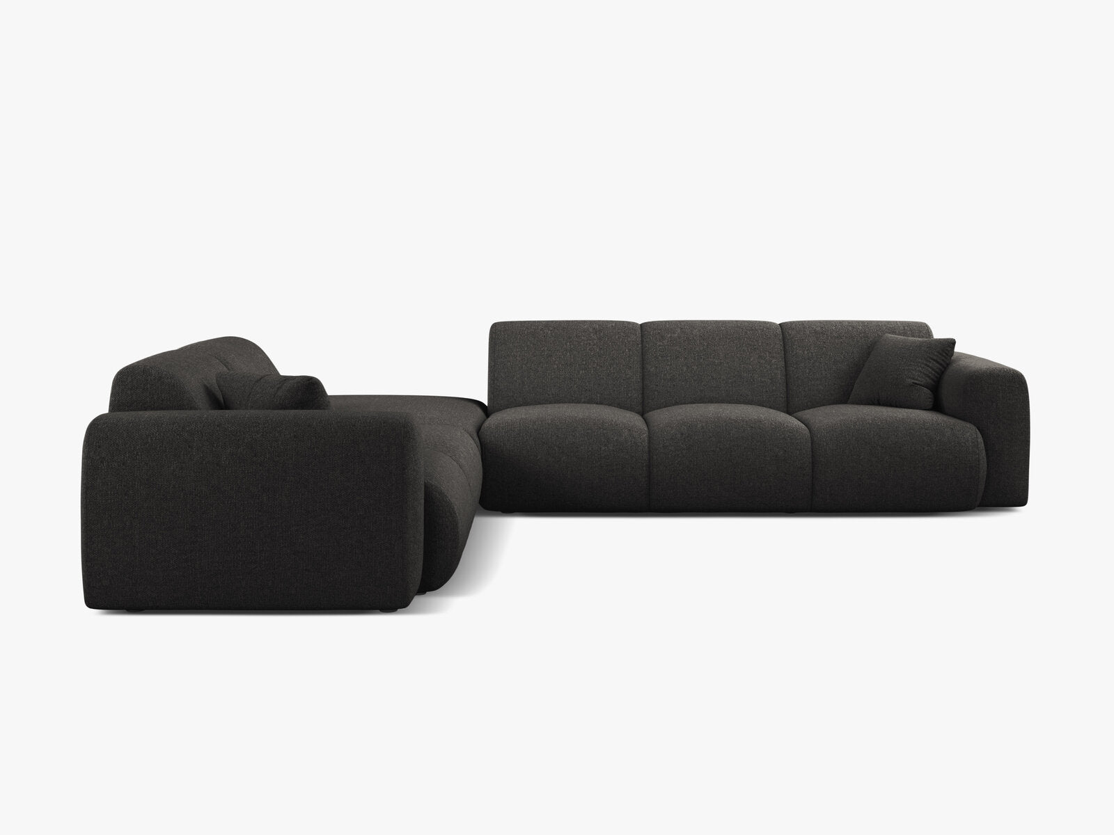 Micadoni Ecksofa Molino 6-Sitzer Links Chenille Eden Anthrazit