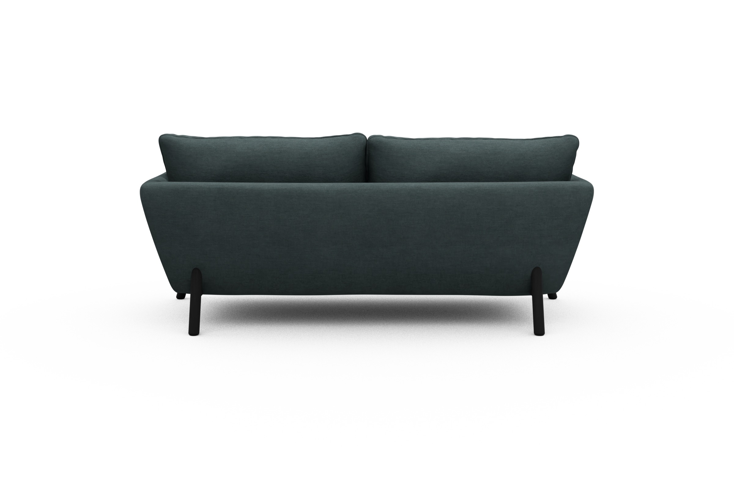 Sofa Emil 2-Sitzer Beinfarbe Eiche Schwarz Vivus-Blue