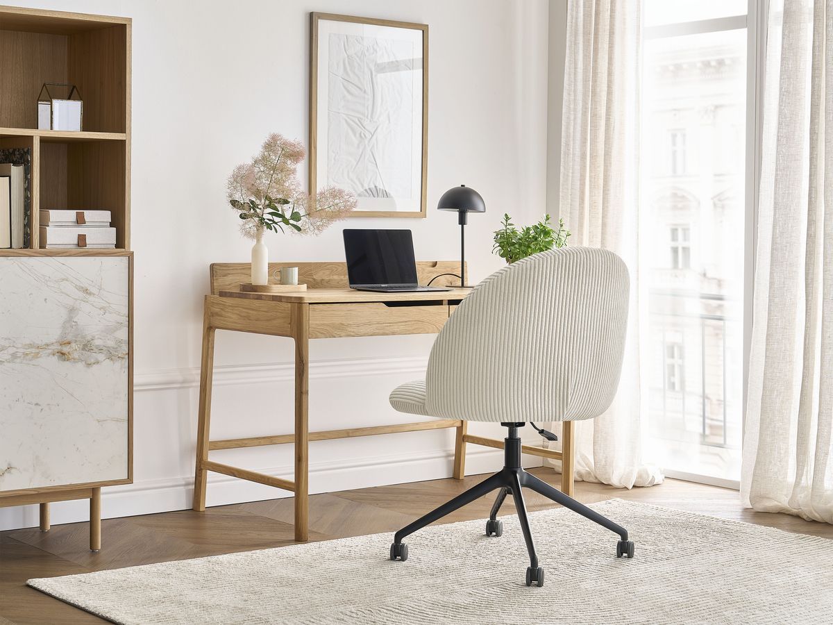 Bobochic Lalie Bürostuhl Cordsamt Beige