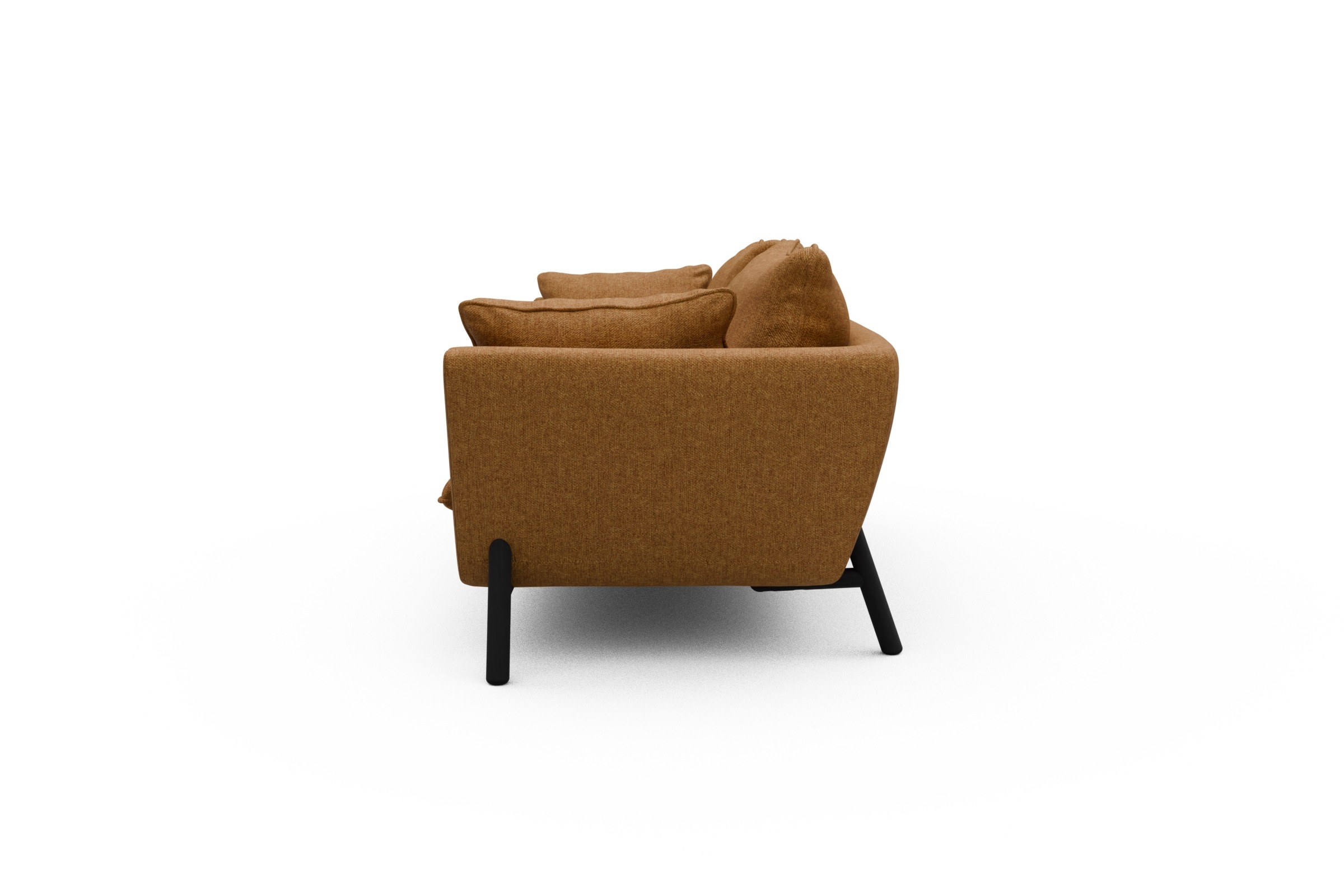 Sofa Emil PREMIUM 3-Sitzer Beinfarbe Eiche Schwarz Sama-Curcama