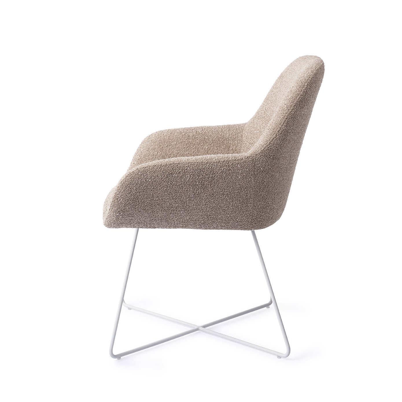 Jesper Home Esszimmerstuhl Kushi Stone Haze Cross Weiß