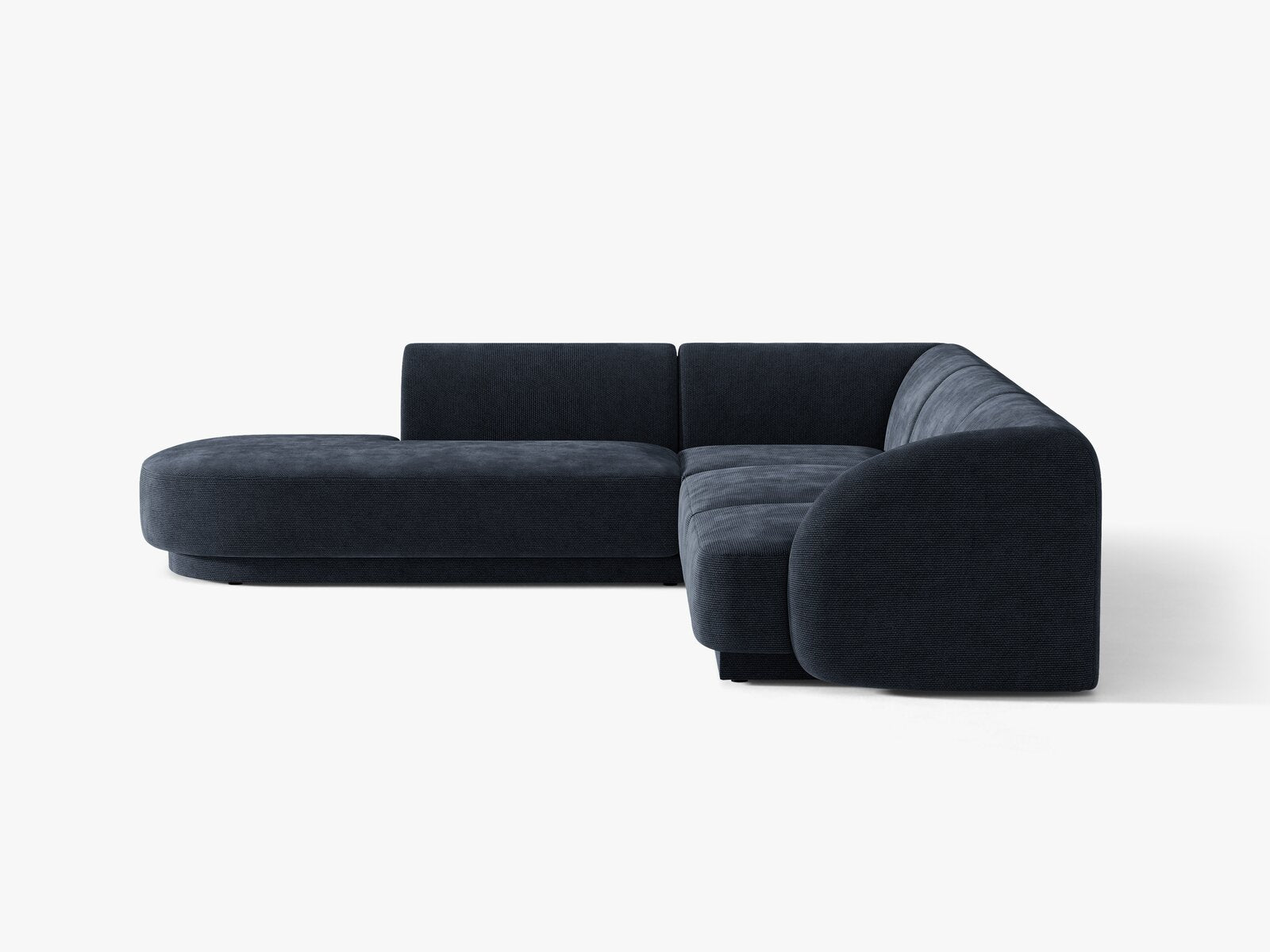 Micadoni Ecksofa Miley 6-Sitzer Links Chenille Eden Marineblau