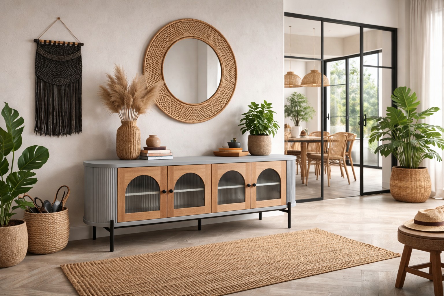 Livin Hill TV-Kommode Stilig 200 × 40 × 60 cm Hellgrau