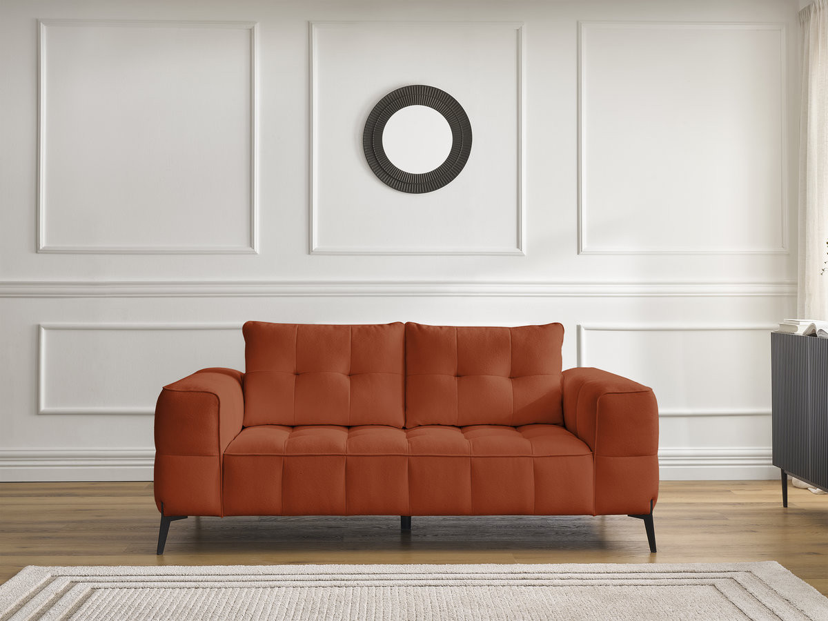 Bobochic Anis Sofa 2-Sitzer Strukturstoff Orange