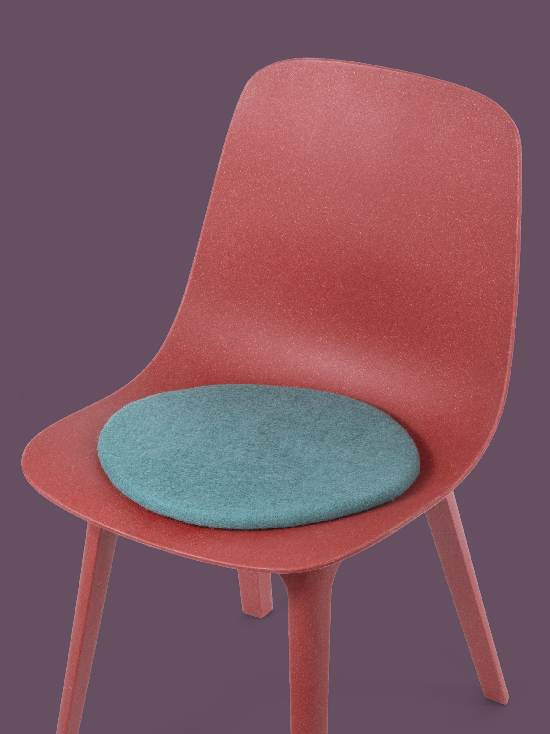 myfelt Taro Filz-Sitzauflage Aqua Ø 36 cm