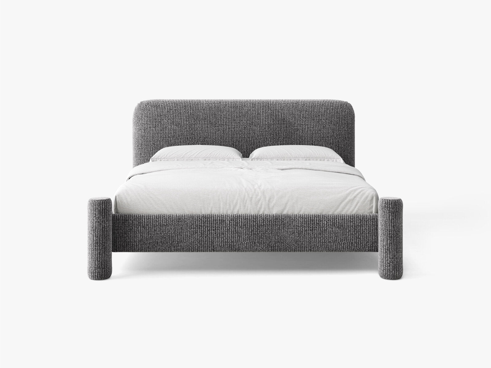 Micadoni Vera Bett mit Kopfteil Chenille Silencio Dunkelgrau 160x200