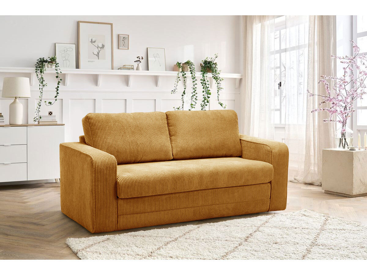 Bobochic Come Schlafsofa 2-Sitzer Cordsamt Gelb