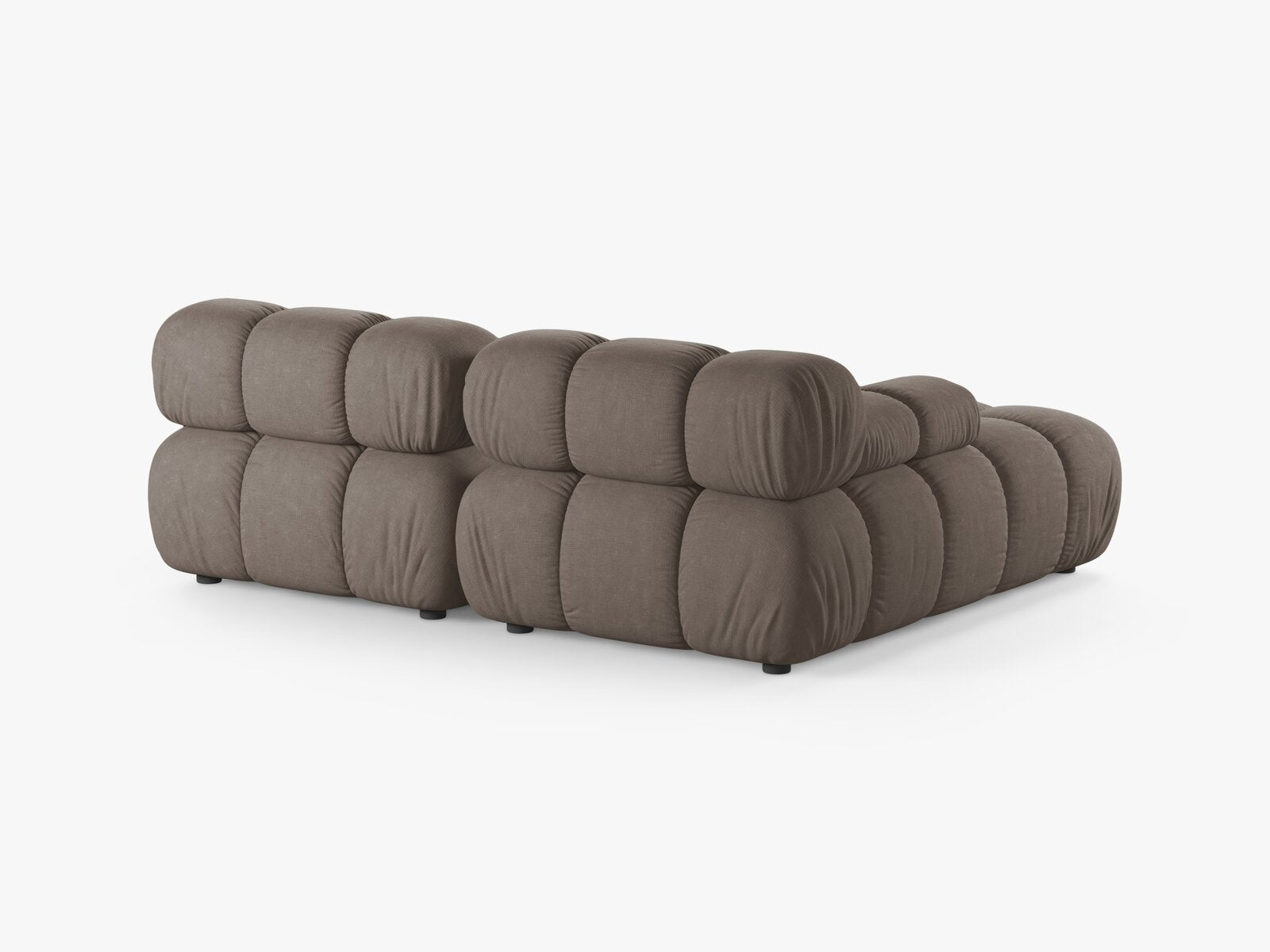 Micadoni Modulares Ecksofa Bellis 3-Sitzer Links Strukturierter Stoff Liberty Cappuccino