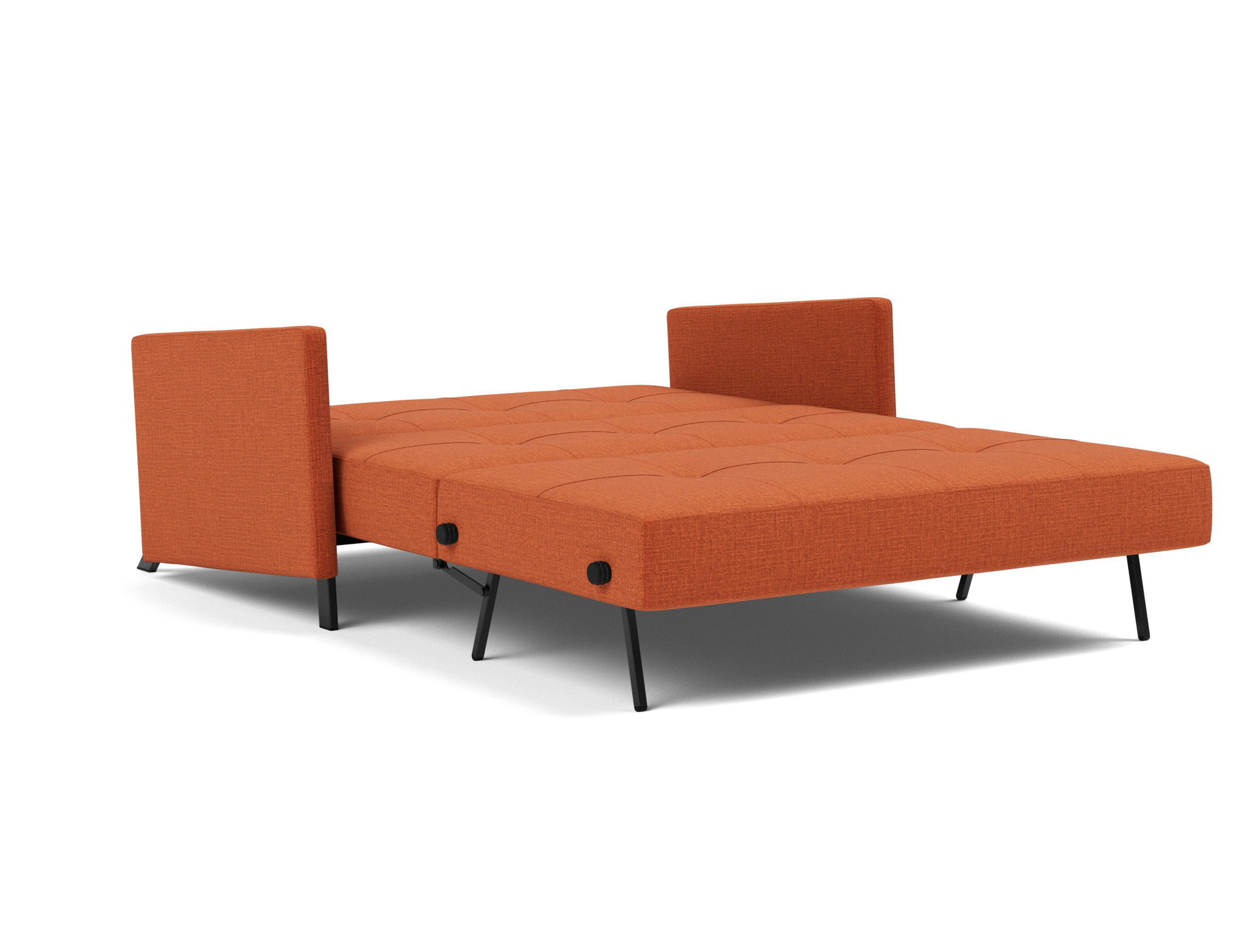 Schlafsofa Cubed mit Armlehnen 140 Chenille Esina 412-Rust-Orange